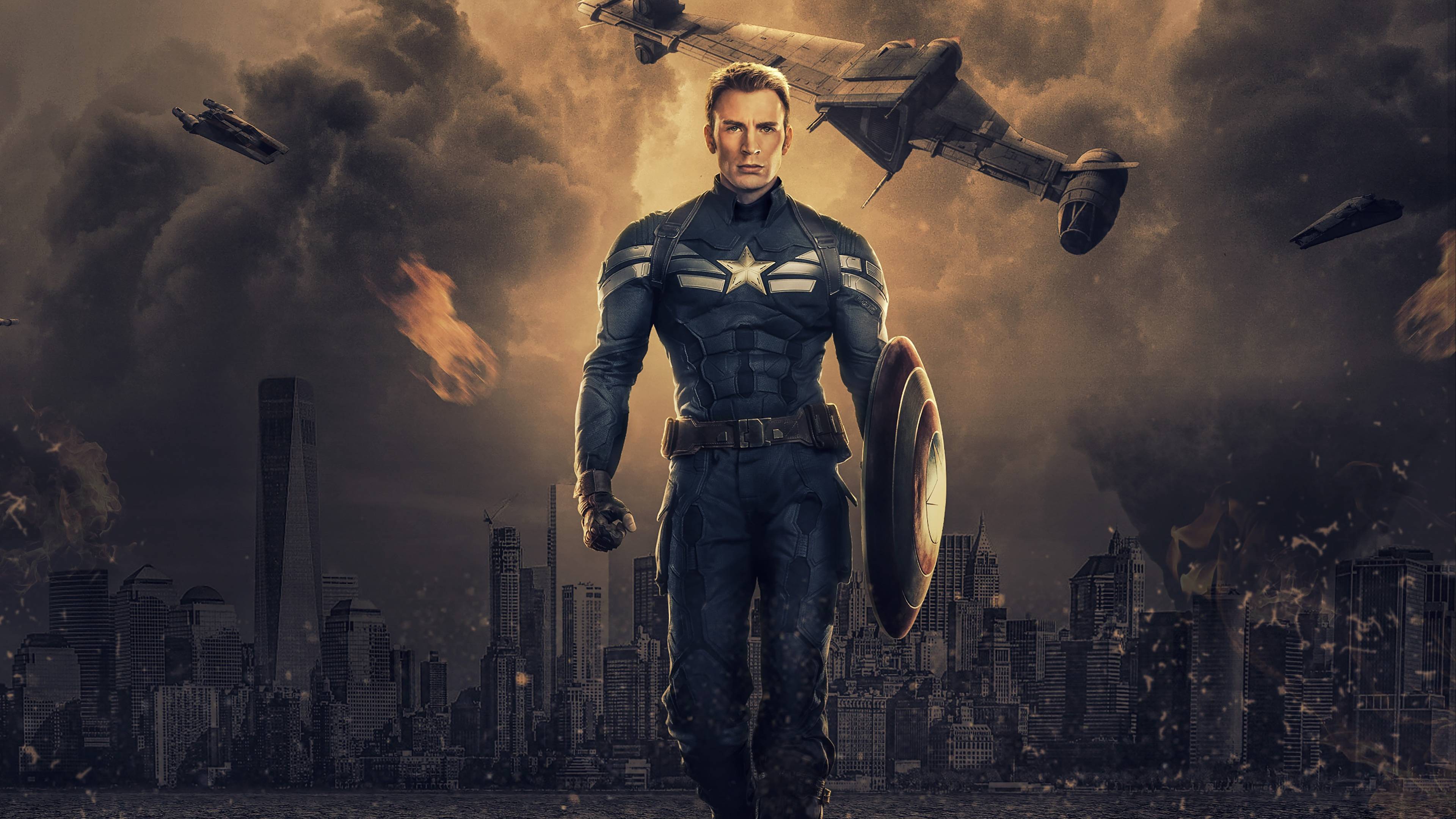 3840x2160 Chris Evans as Captain America 4K Wallpaper