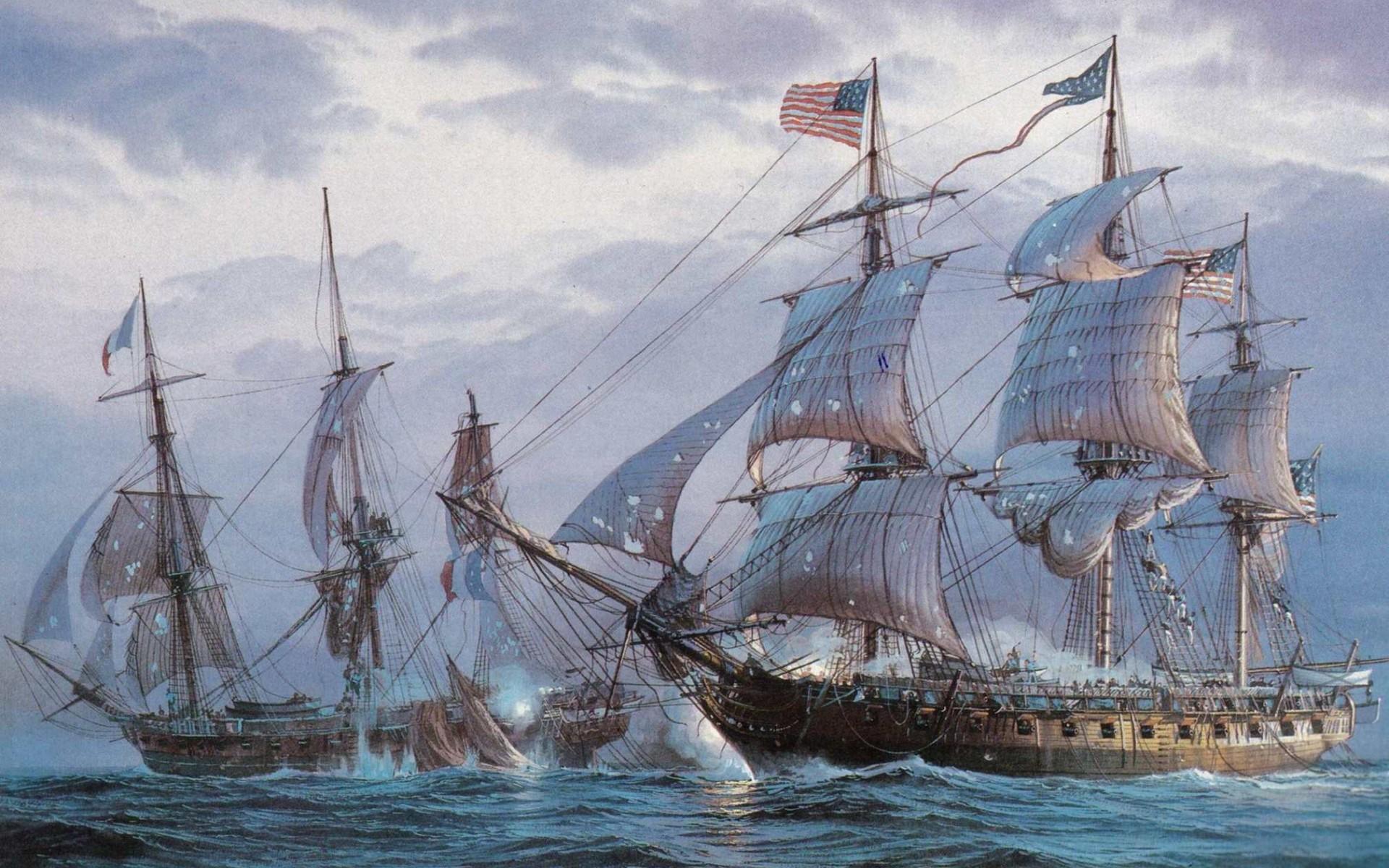 1920x1200 painting, Sea, Battle, Sailing, Frigates, Shots, Damage, Oil, On, Canvas, Ocean, Boat, Boats, Ship, Ships Wallpaper HD / Desktop and Mobile Background