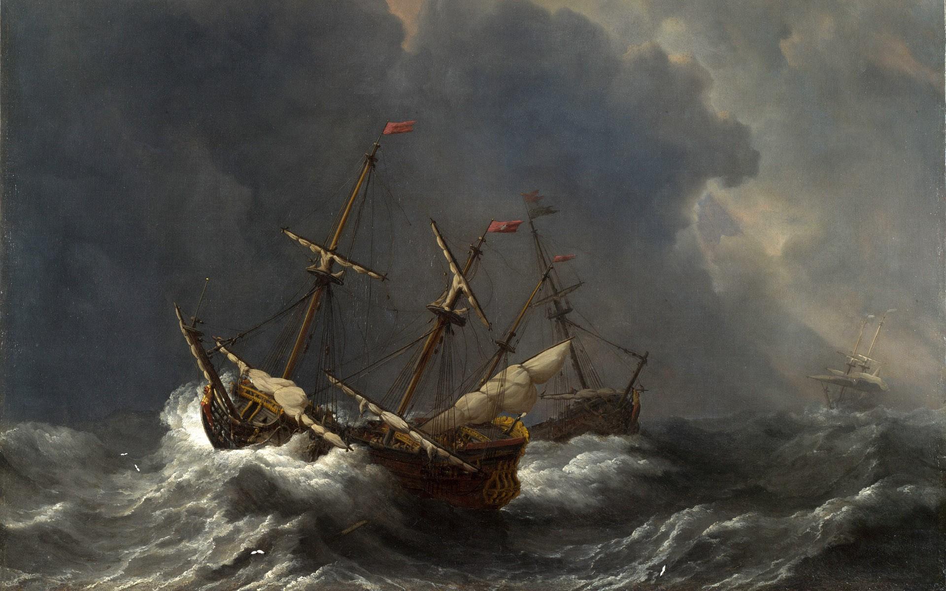 1920x1200 painting artwork ship wallpaper