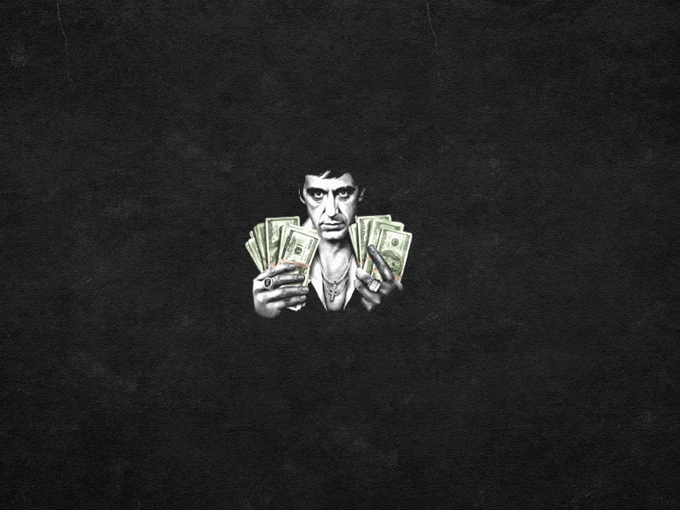 1400x1050 Download wallpaper 1400x1050 scarface, al pacino, drawing standard 4