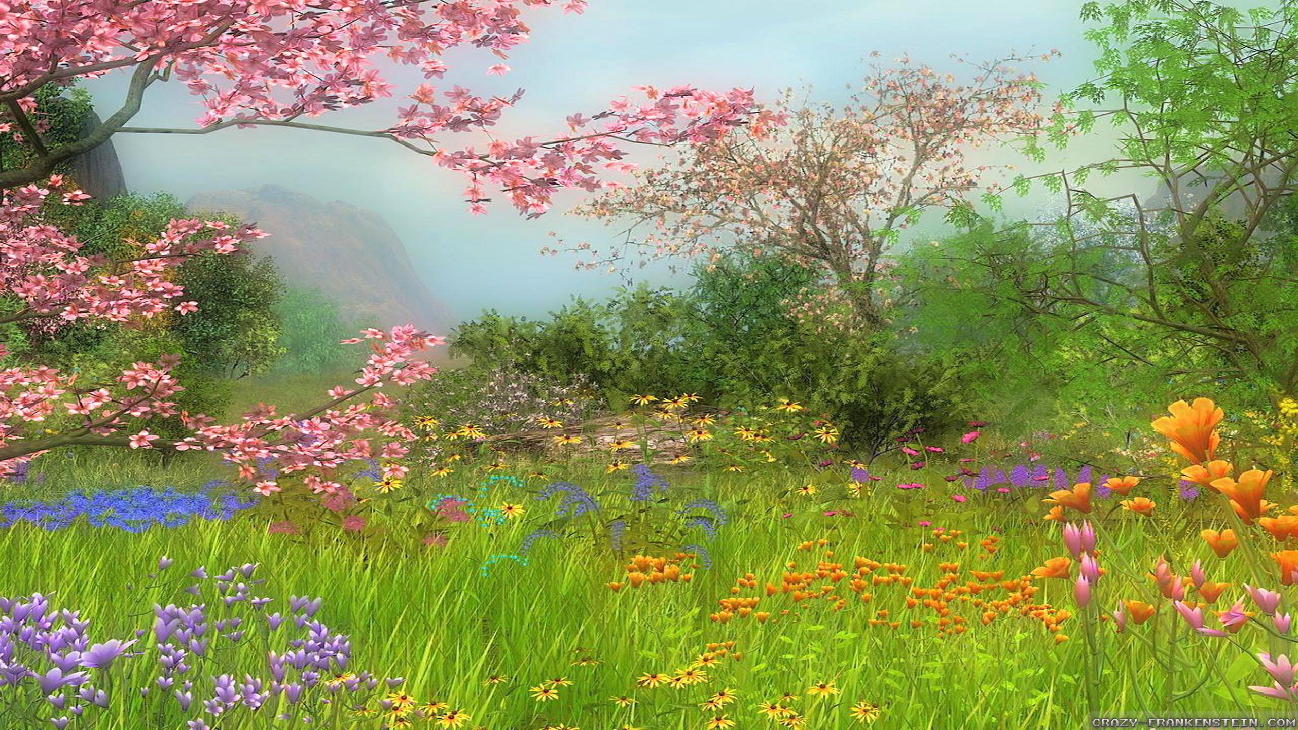 2560x1440 Beautiful Spring Scenery Wallpaper