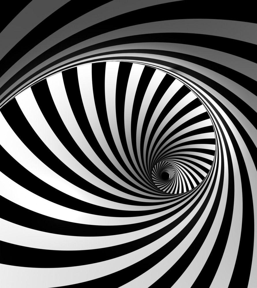 891x1000 Wall mural wallpaper helix 3D effect black white photo 180 x 202 cm / 1.97 yd x 2.21 yd. Mural wallpaper, Optical illusions art, Photo mural