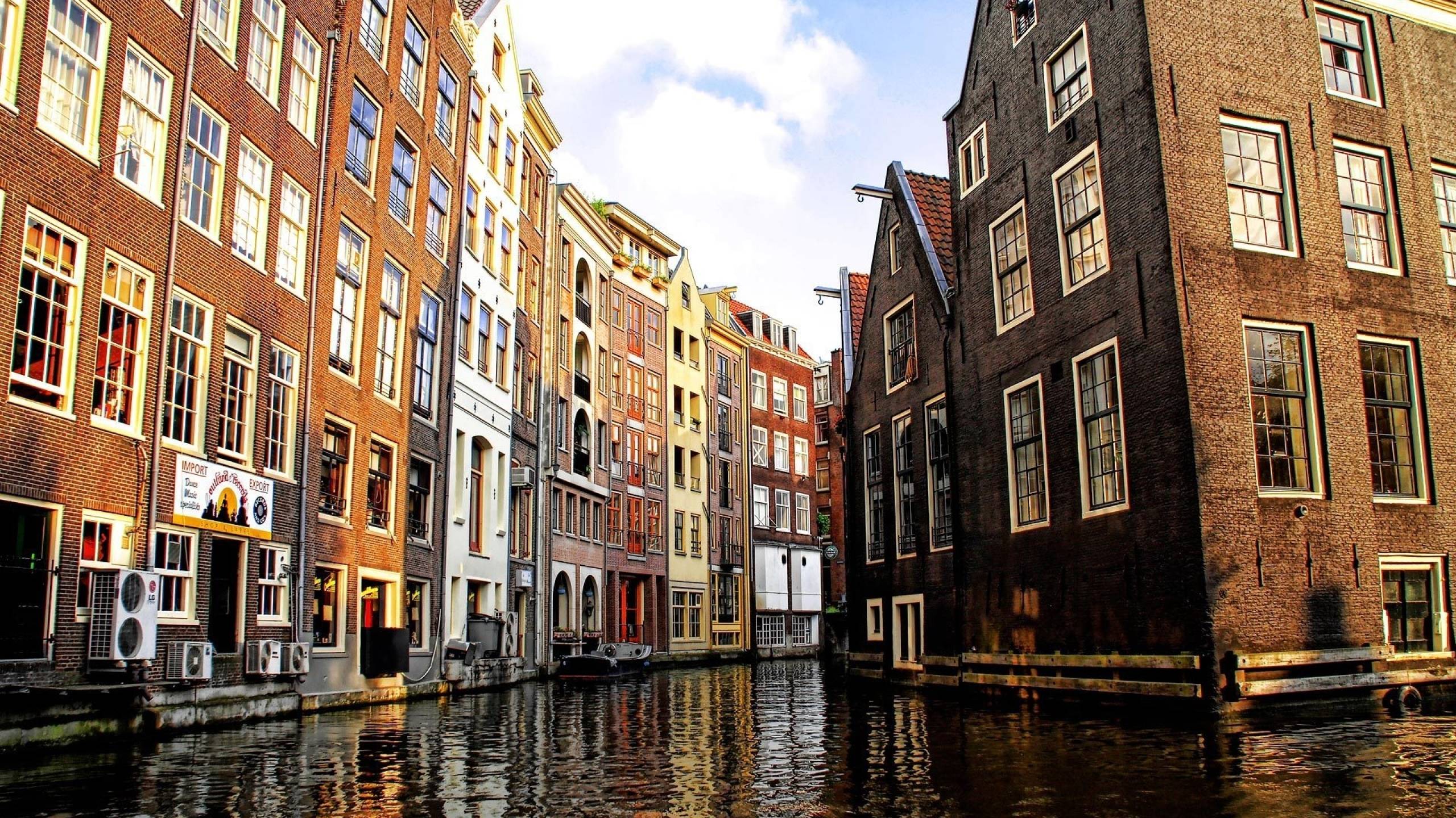 2560x1440 amsterdam, venetian canal, houses 1440P Resolution Wallpaper, HD City 4K Wallpaper