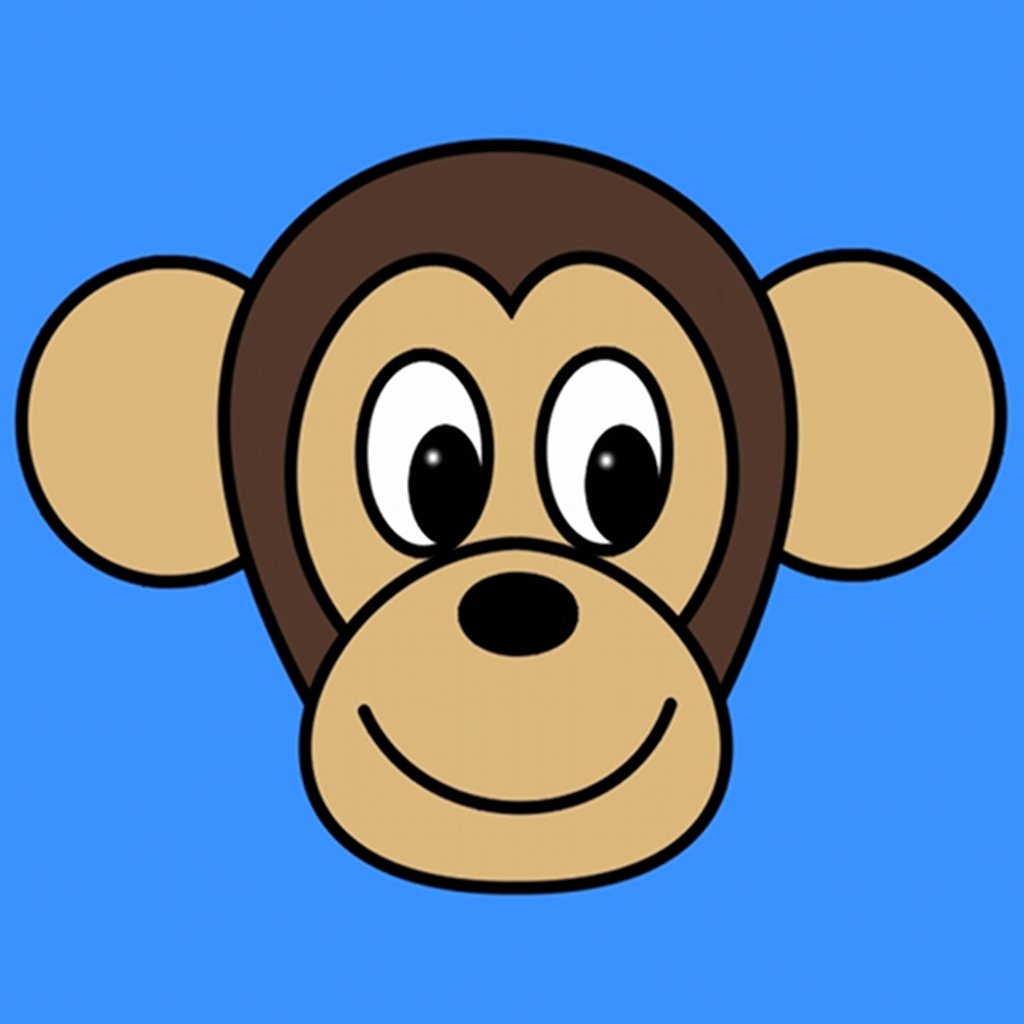 1024x1024 Cartoon Monkey Wallpaper