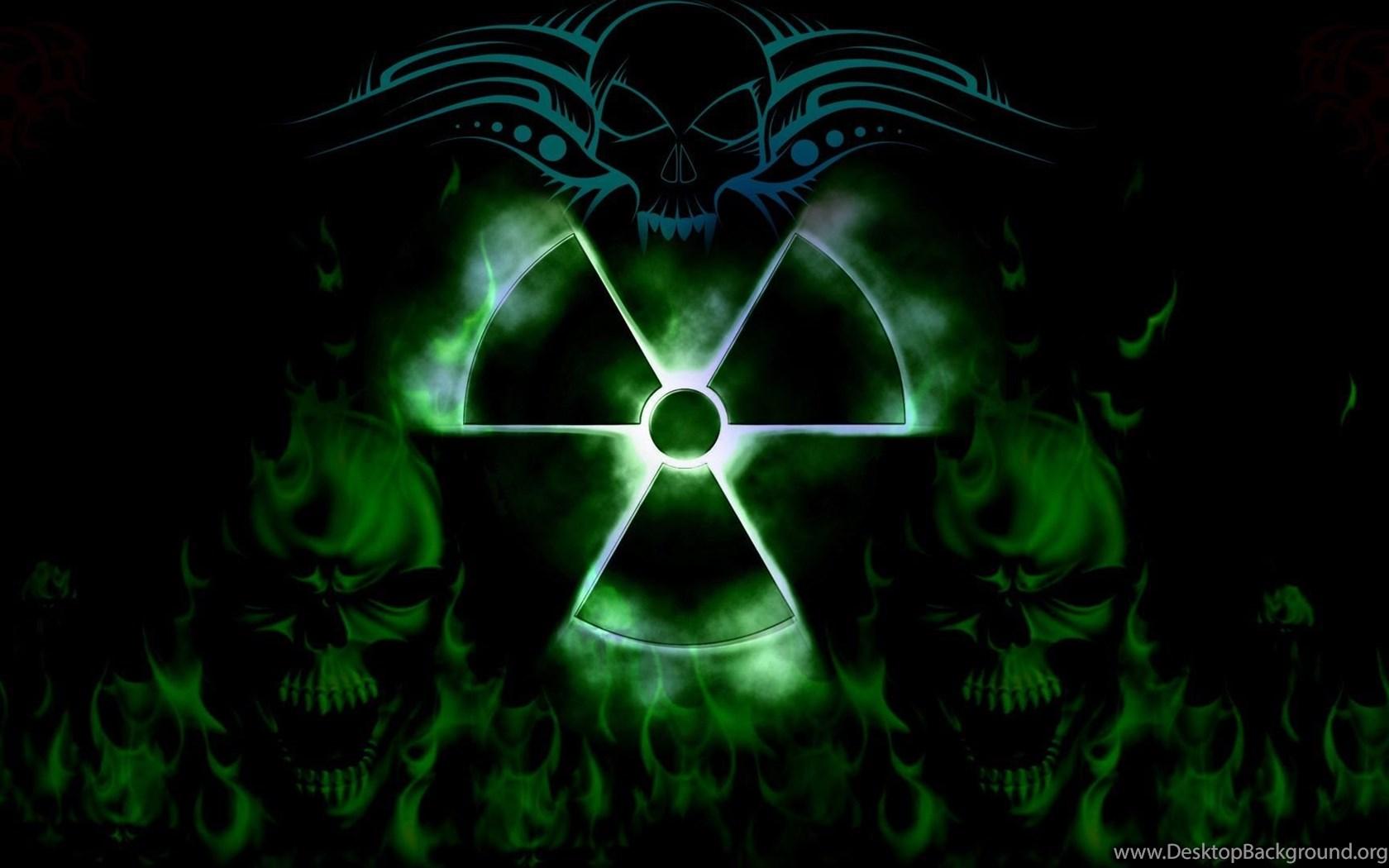 1680x1050 Green Skull Wallpaper Desktop Background