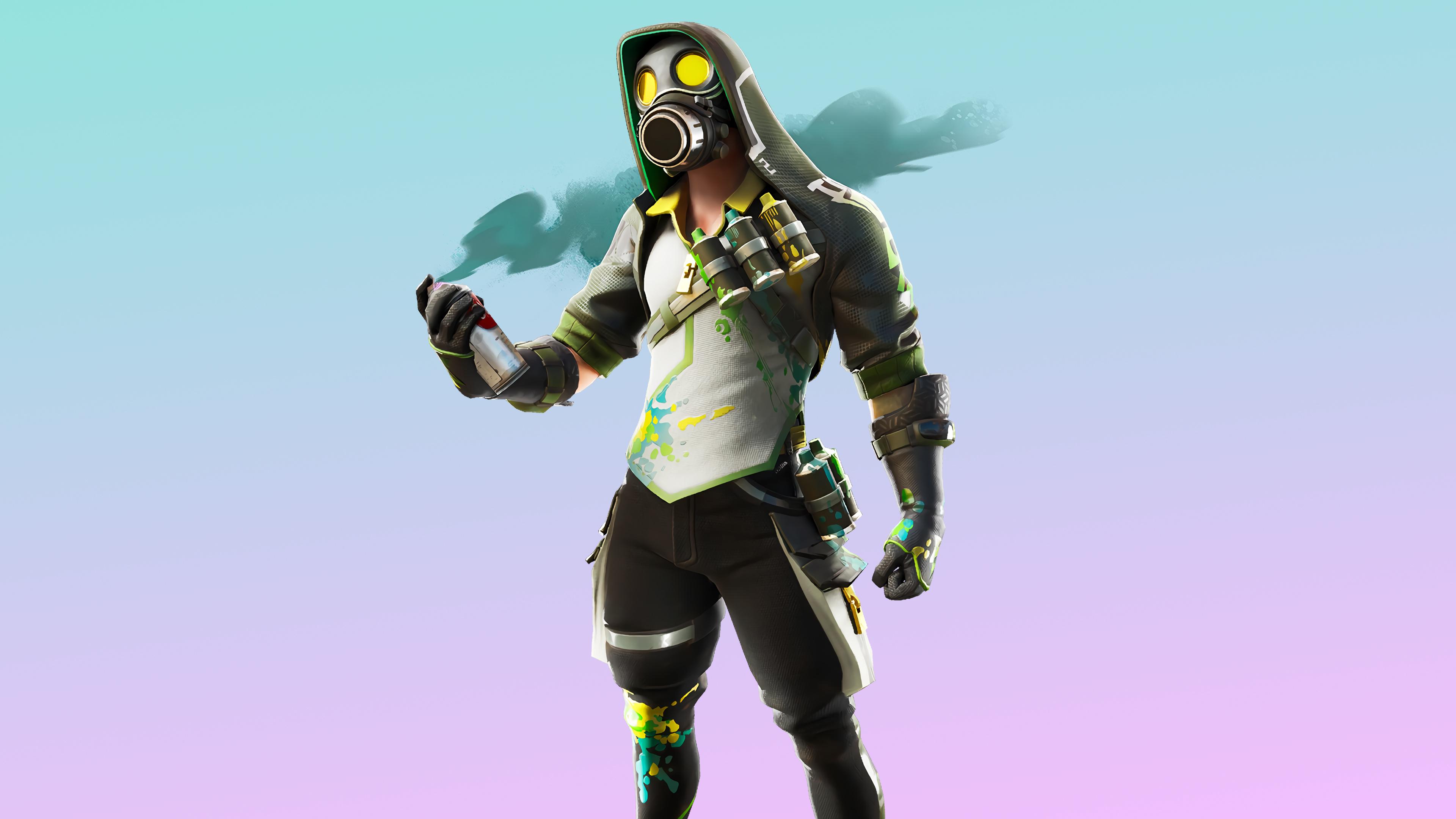 3840x2160 Fortnite Wallpaper 4K, Toxic Tagger, Outfit, Skin, Games