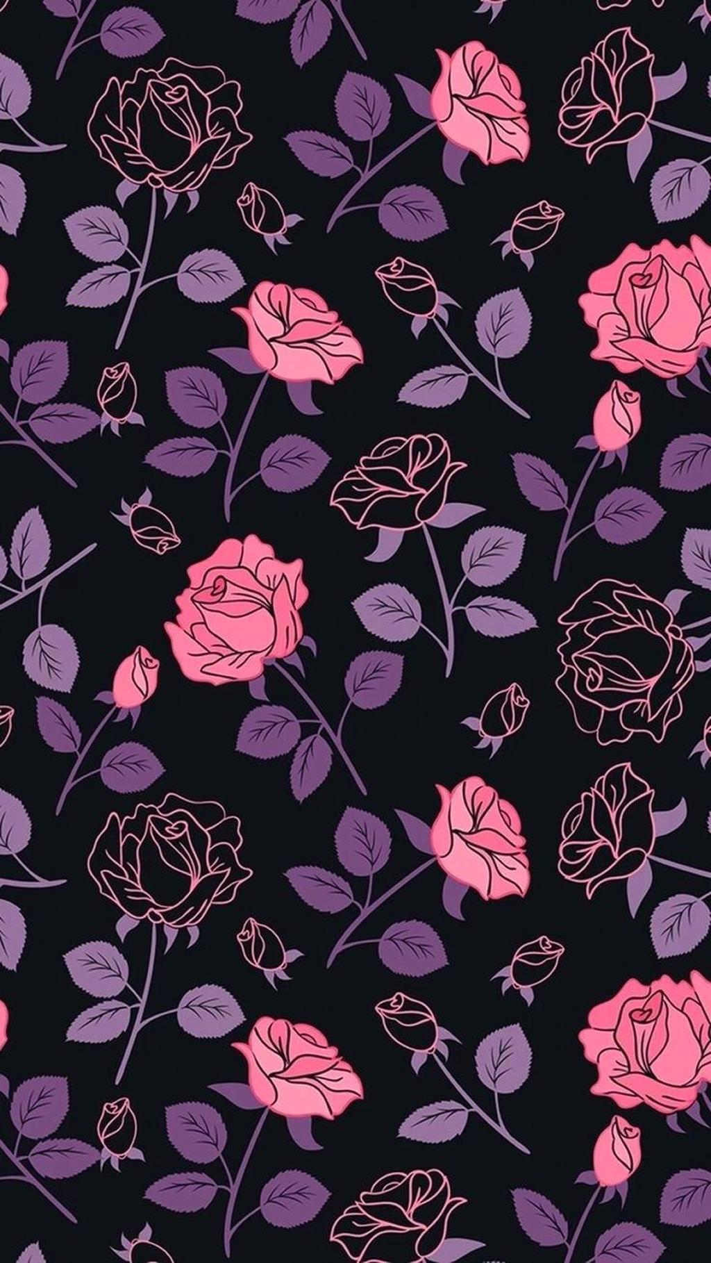 1024x1818 Pink And Black iPhone Wallpaper