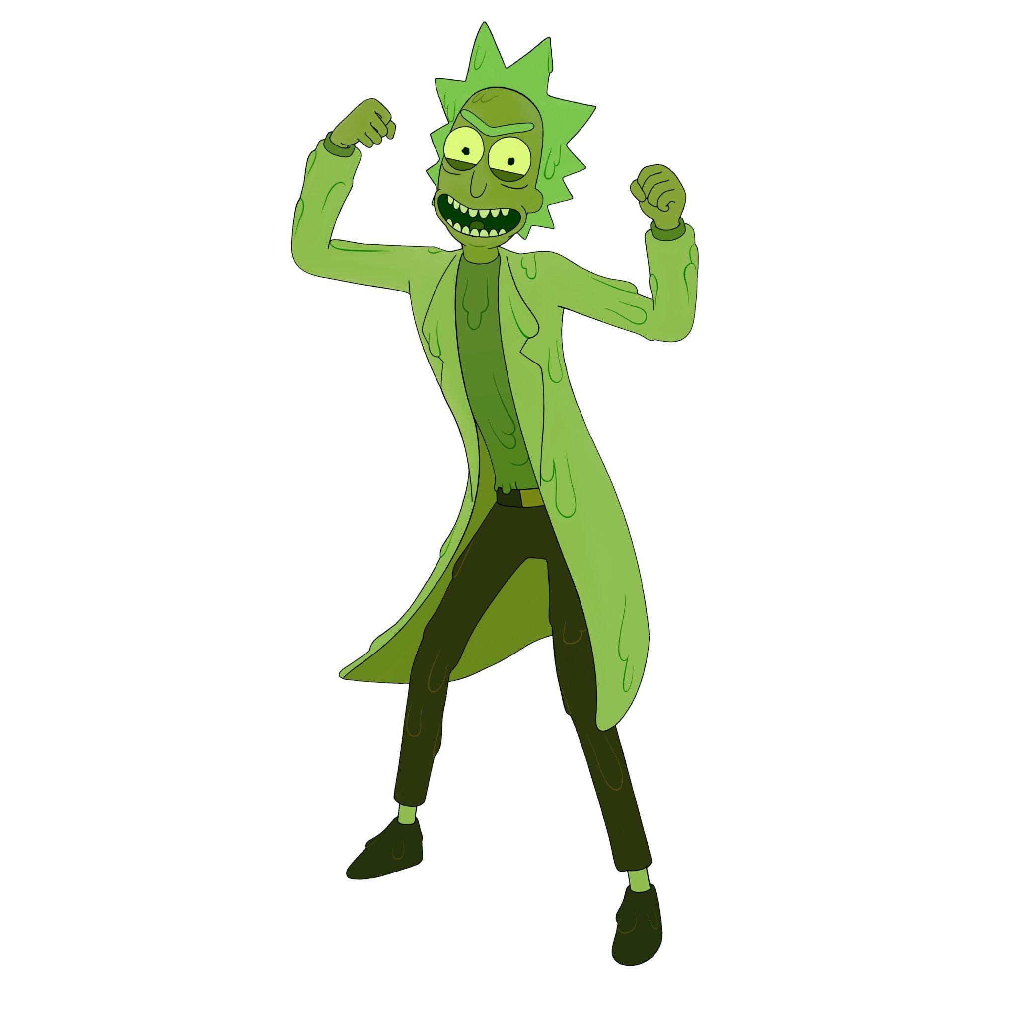 2048x2048 Rick Sanchez Fortnite Wallpaper