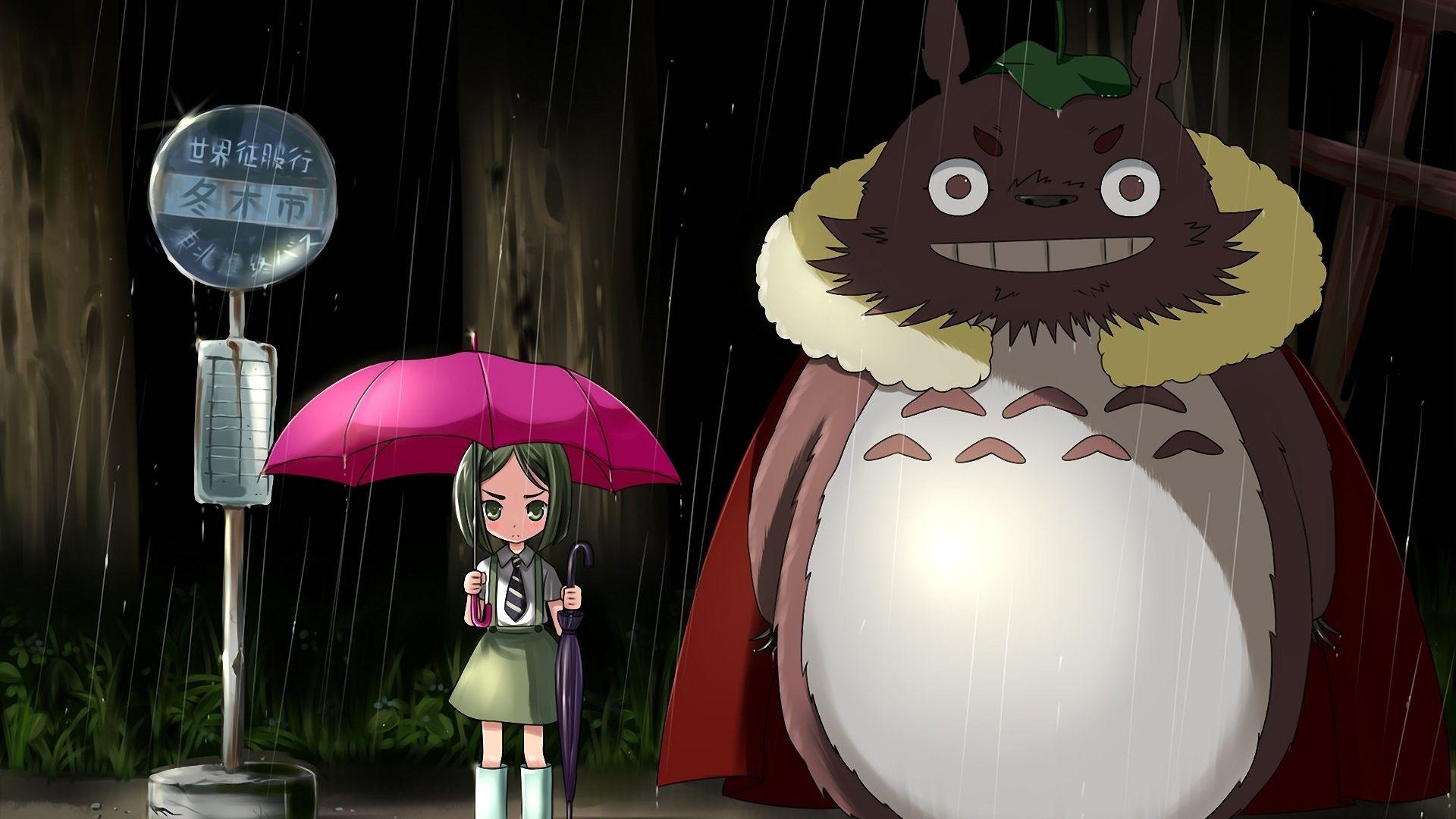 1920x1080 the rain, my neighbor totoro, my neighbor totoro, tonari