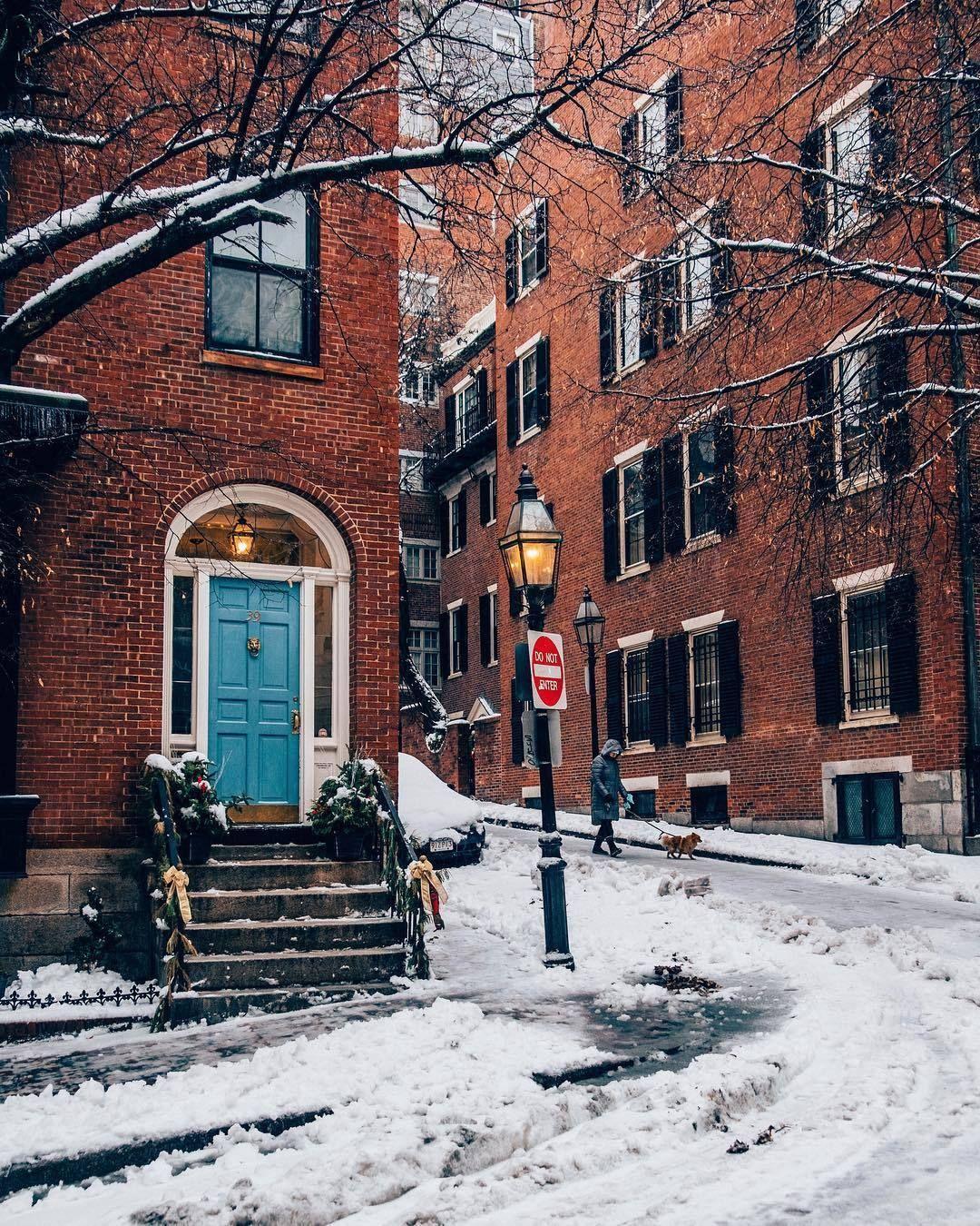 1080x1350 Looks much like Philadelphia in the snow. Boston winter, City wallpaper, New york christmas
