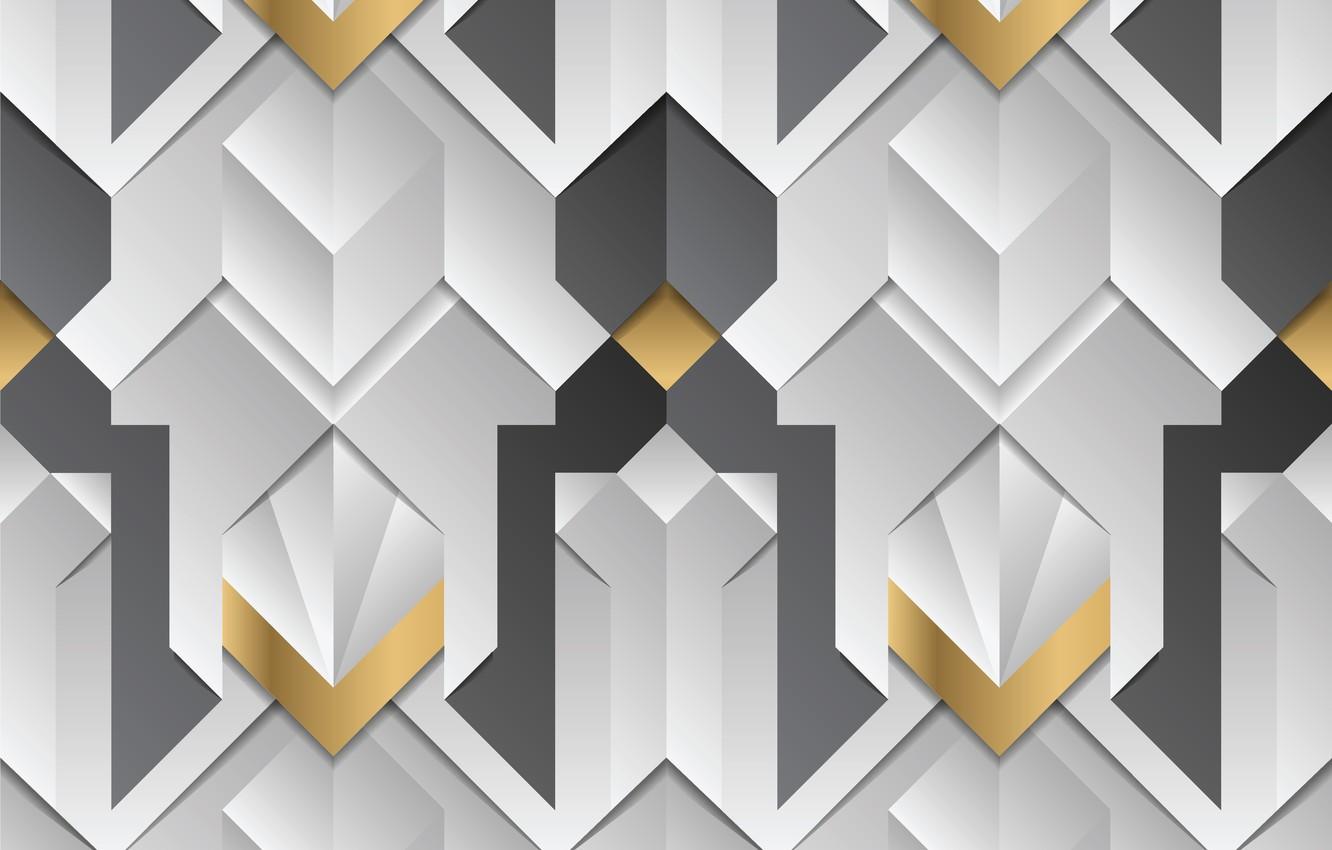 1332x850 Photo Wallpaper White, Abstraction, Grey, Golden, White, Elements HD Wallpaper
