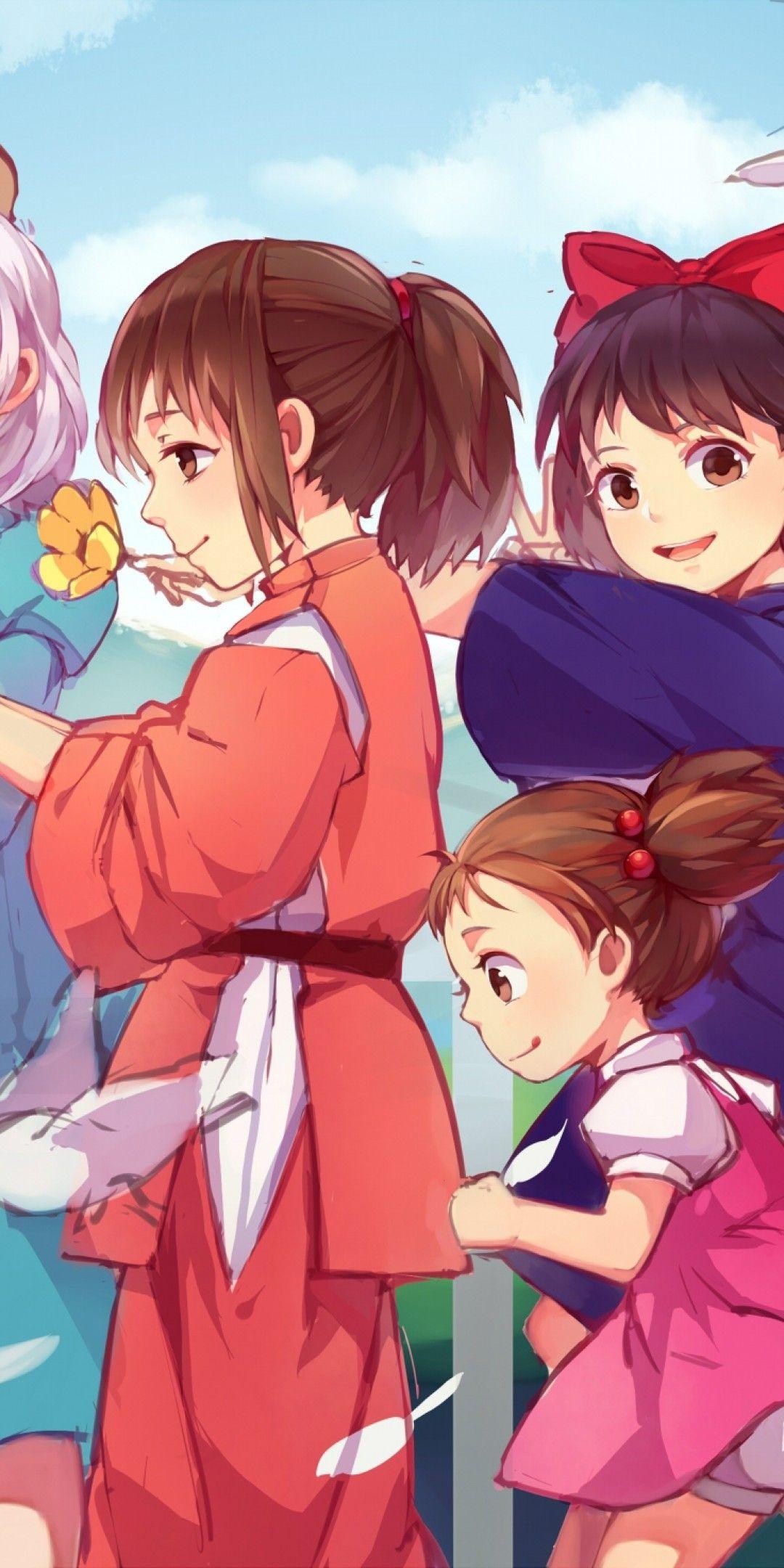 1080x2160 Download 1080x2160 Studio Ghibli, Crossover, Mei Kusakabe, Spirited