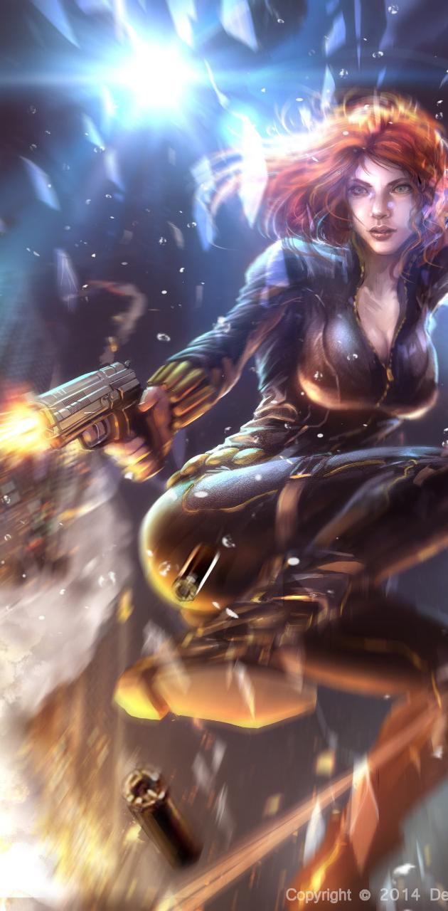 630x1280 Black Widow Anime wallpaper