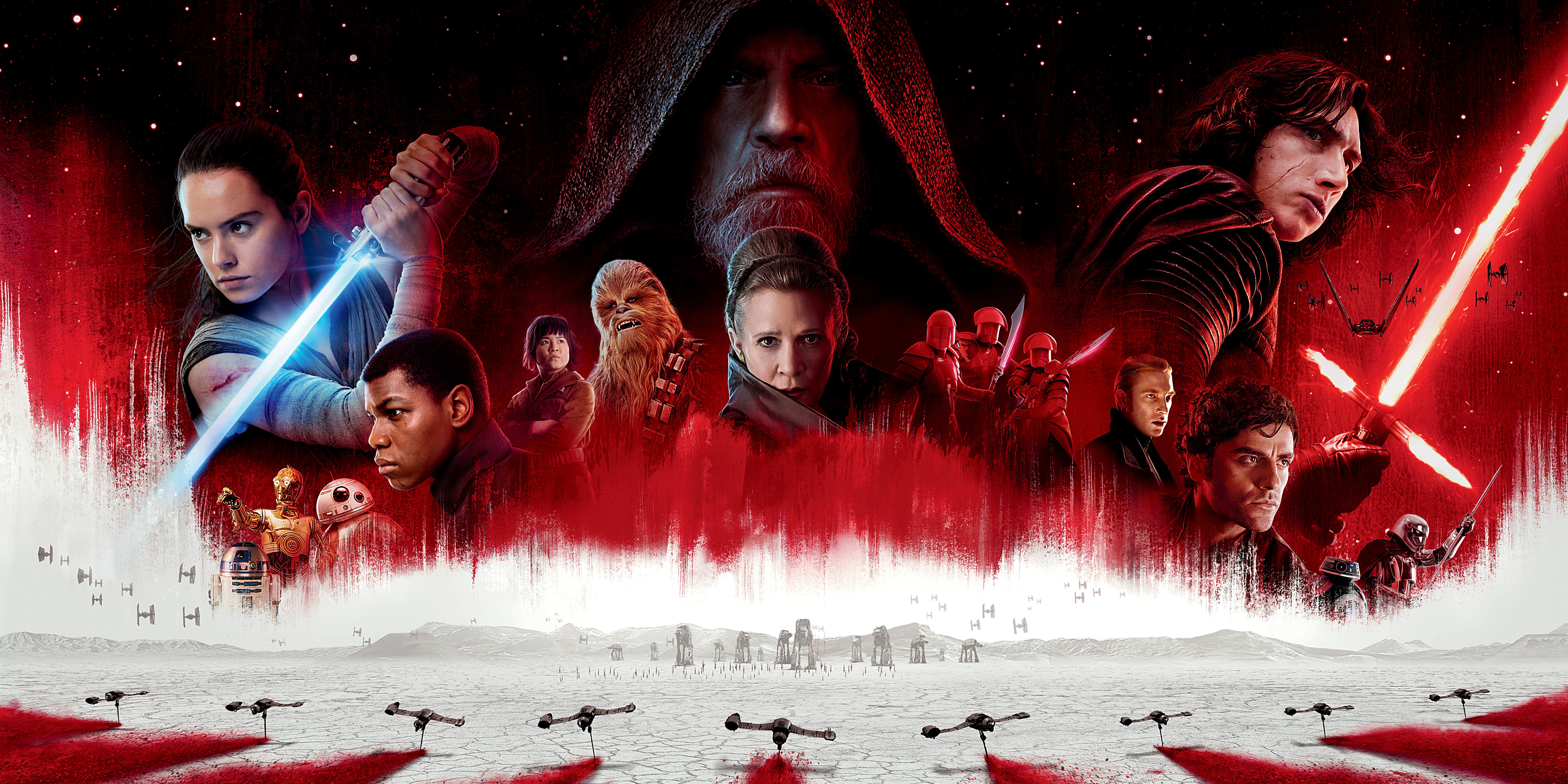 9000x4500 Luke Skywalker, Star Wars: The Last Jedi, Lightsaber Wallpaper HD / Desktop and Mobile Background