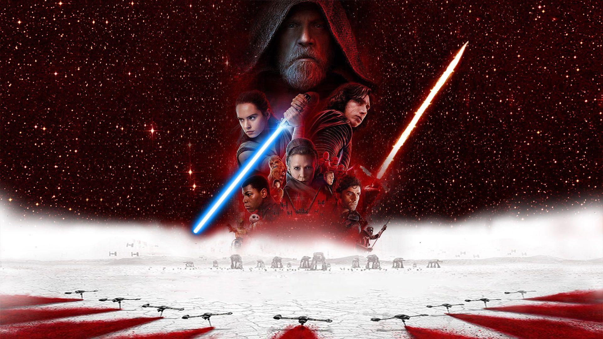 1920x1080 Star Wars: The Last Jedi Rey (from Star Wars) Luke Skywalker Princess Leia Kylo Ren #lightsaber #movies P. Luke skywalker wallpaper, The last jedi, Last jedi