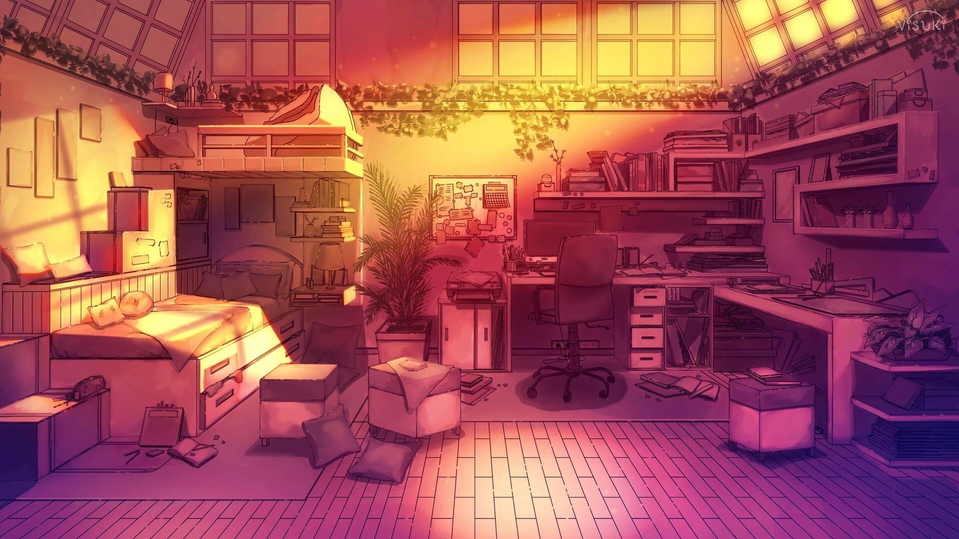 1920x1080 Anime Bedroom Wallpaper