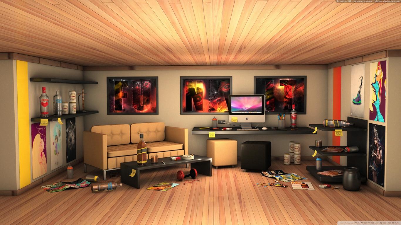 1366x768 Designer's Room Ultra HD Desktop Background Wallpaper for 4K UHD TV : Widescreen & UltraWide Desktop & Laptop