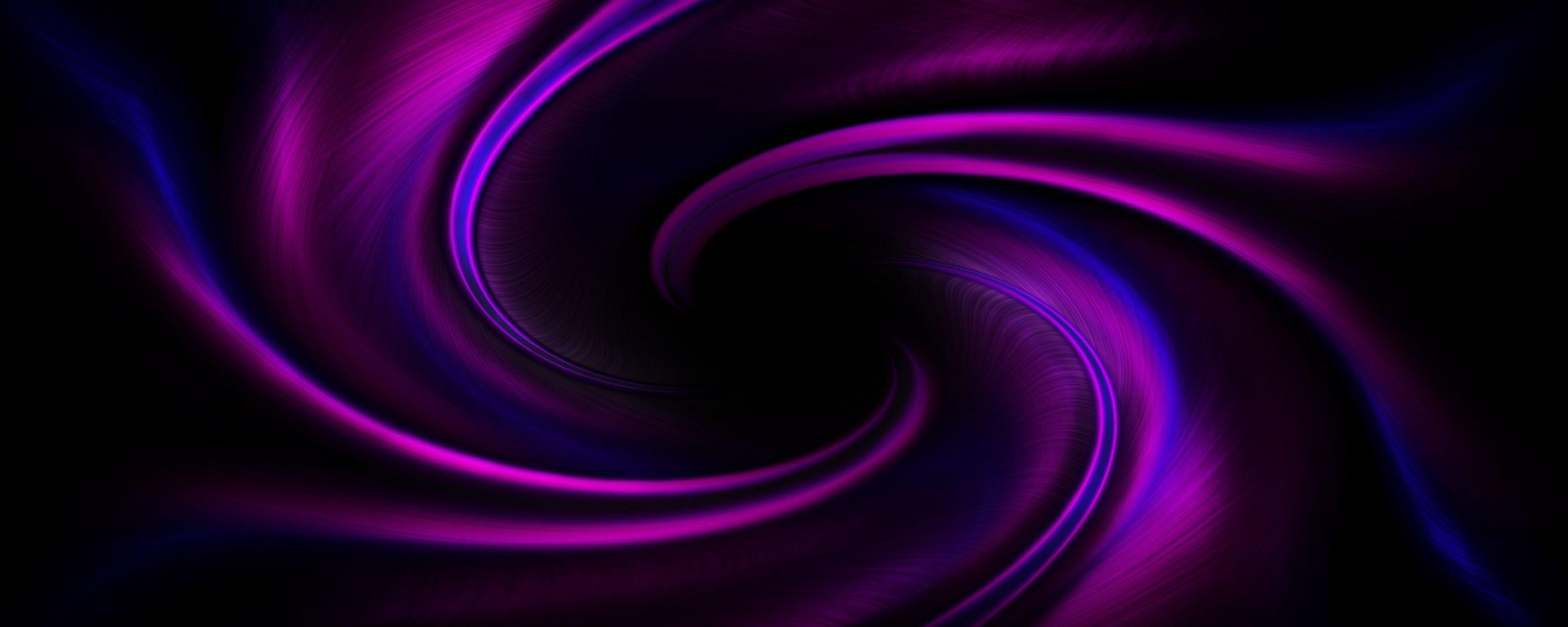 2560x1024 Download wallpaper 2560x1024 relievo, rotating, purple, swirl, merger ultrawide monitor HD background