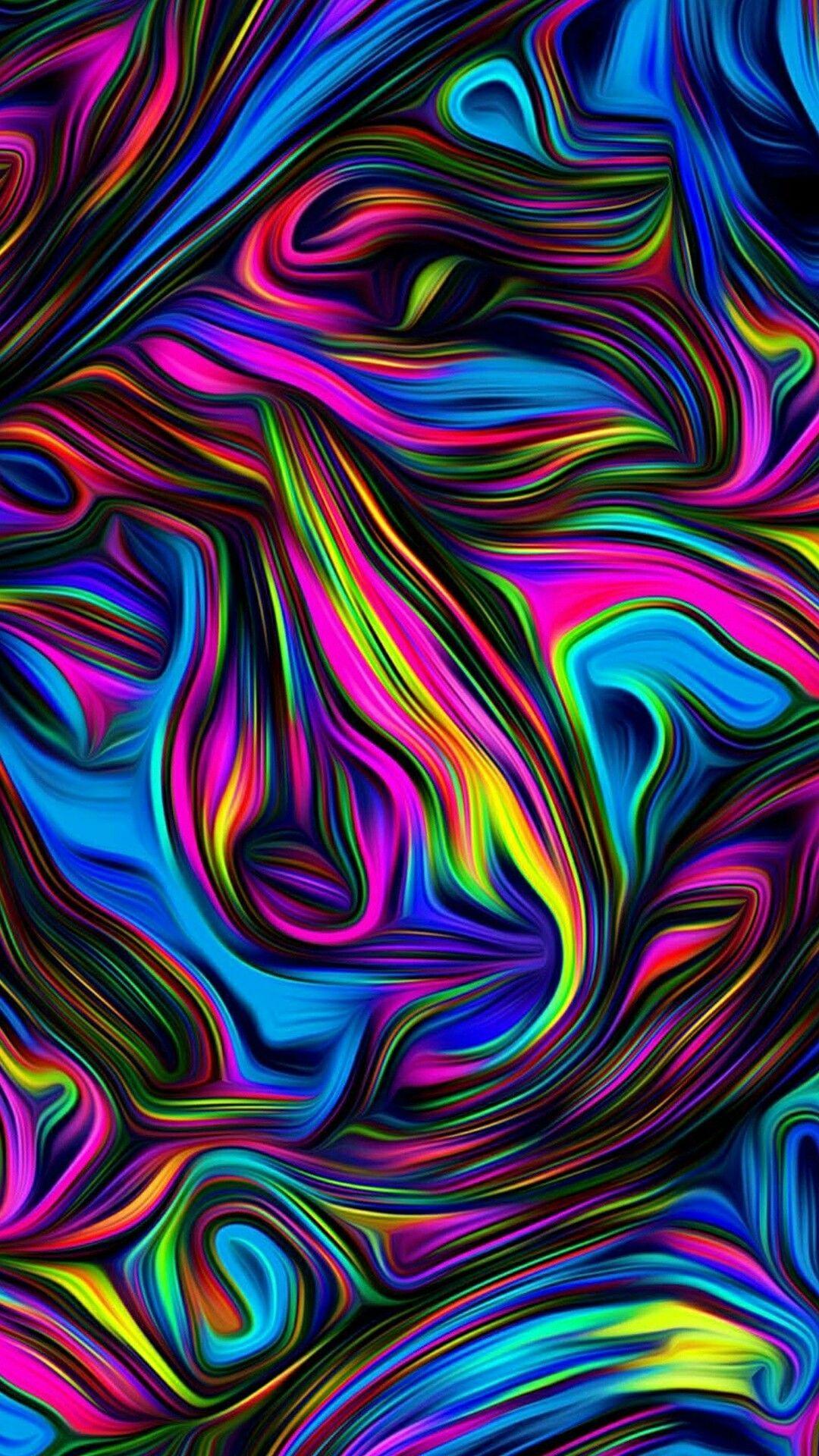 Swirl Wallpaper 4K Colorful Rainbow colors 5453