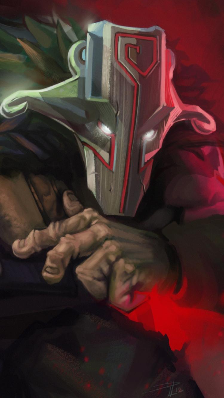 750x1334 ScreenBeauty. juggernaut, dota art