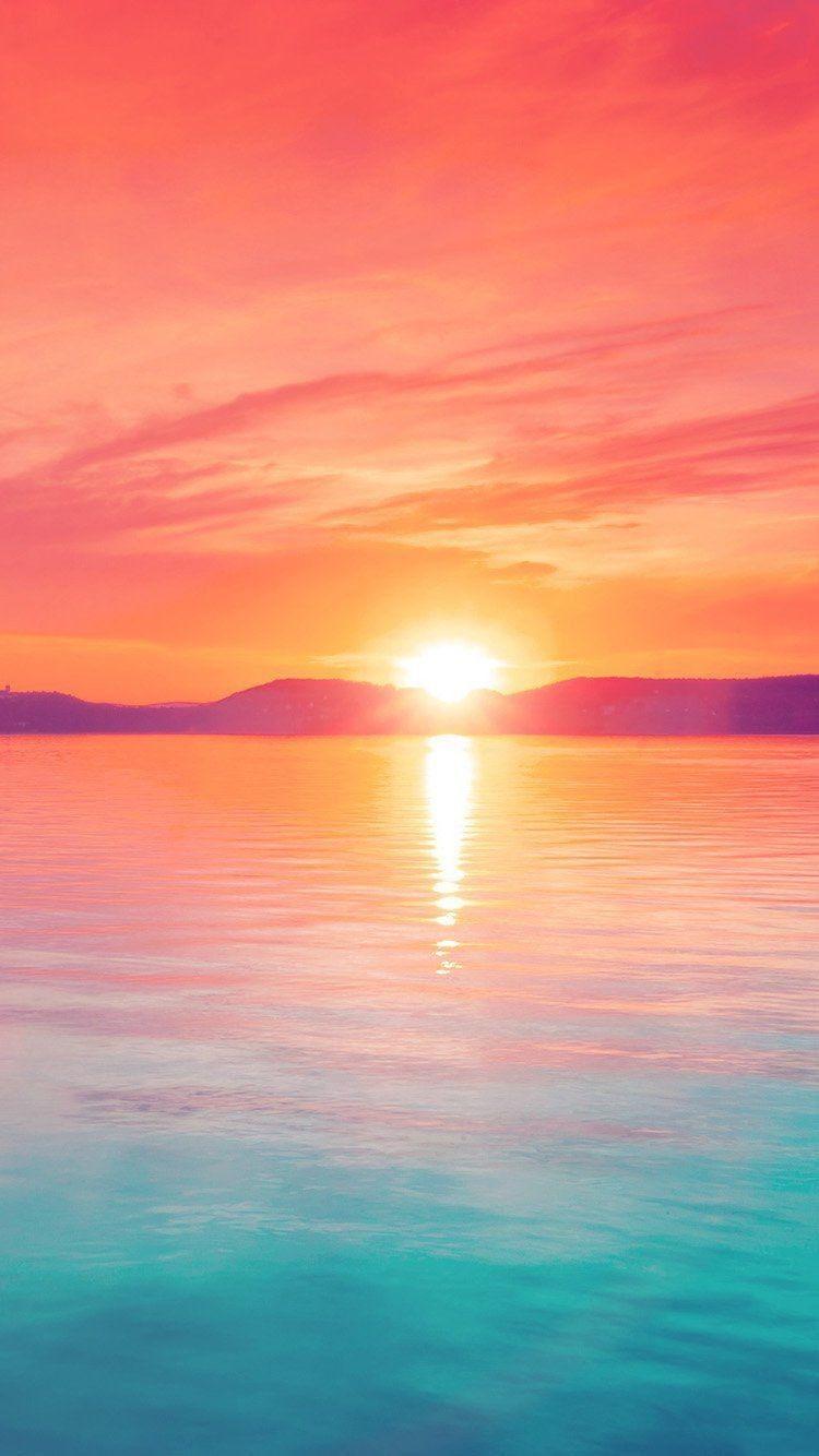 750x1334 Sunset Abstract Wallpaper Luxury Pastel Sunset Over Mountain Lake