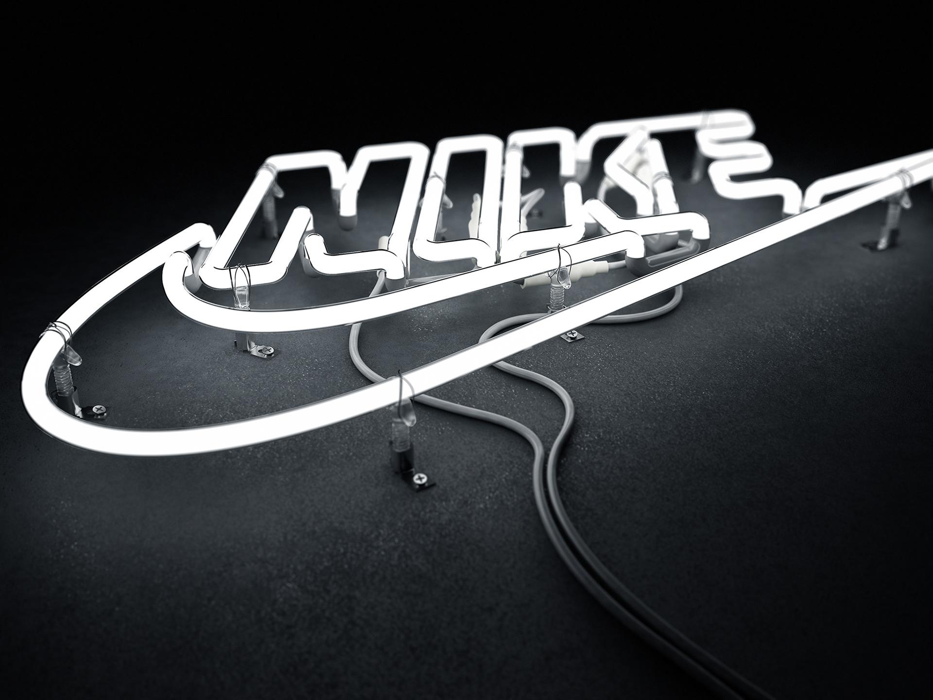1920x1440 Nike Logo Wallpaper Neon