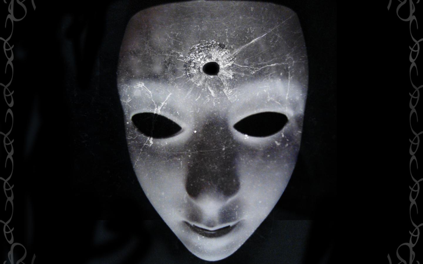 1440x900 Free A Pale Mask With a Bullet Hole wallpaper Wallpaper Wallpaper 84485