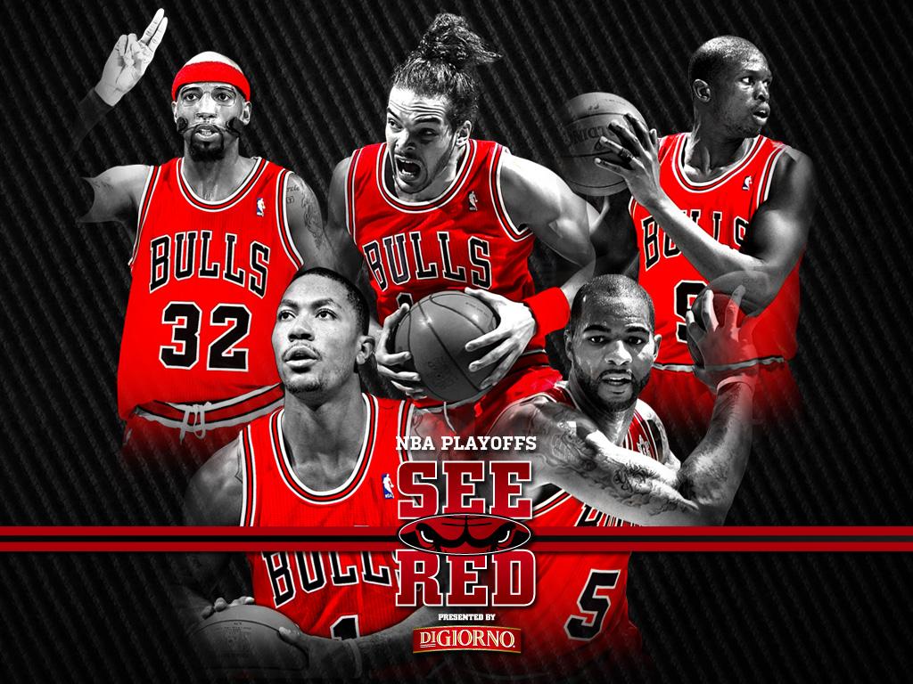 1024x768 Playoffs: See Red Wallpaper