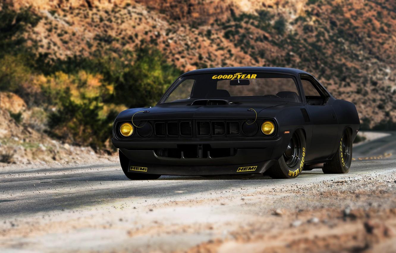 1332x850 Wallpaper black, muscle car, Plymouth, Plymouth, cuda, hemi, hugo silva image for desktop, section другие марки