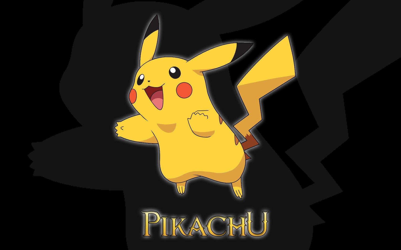 1680x1050 Pikachu Wallpaper Black Background HD Wallpaper
