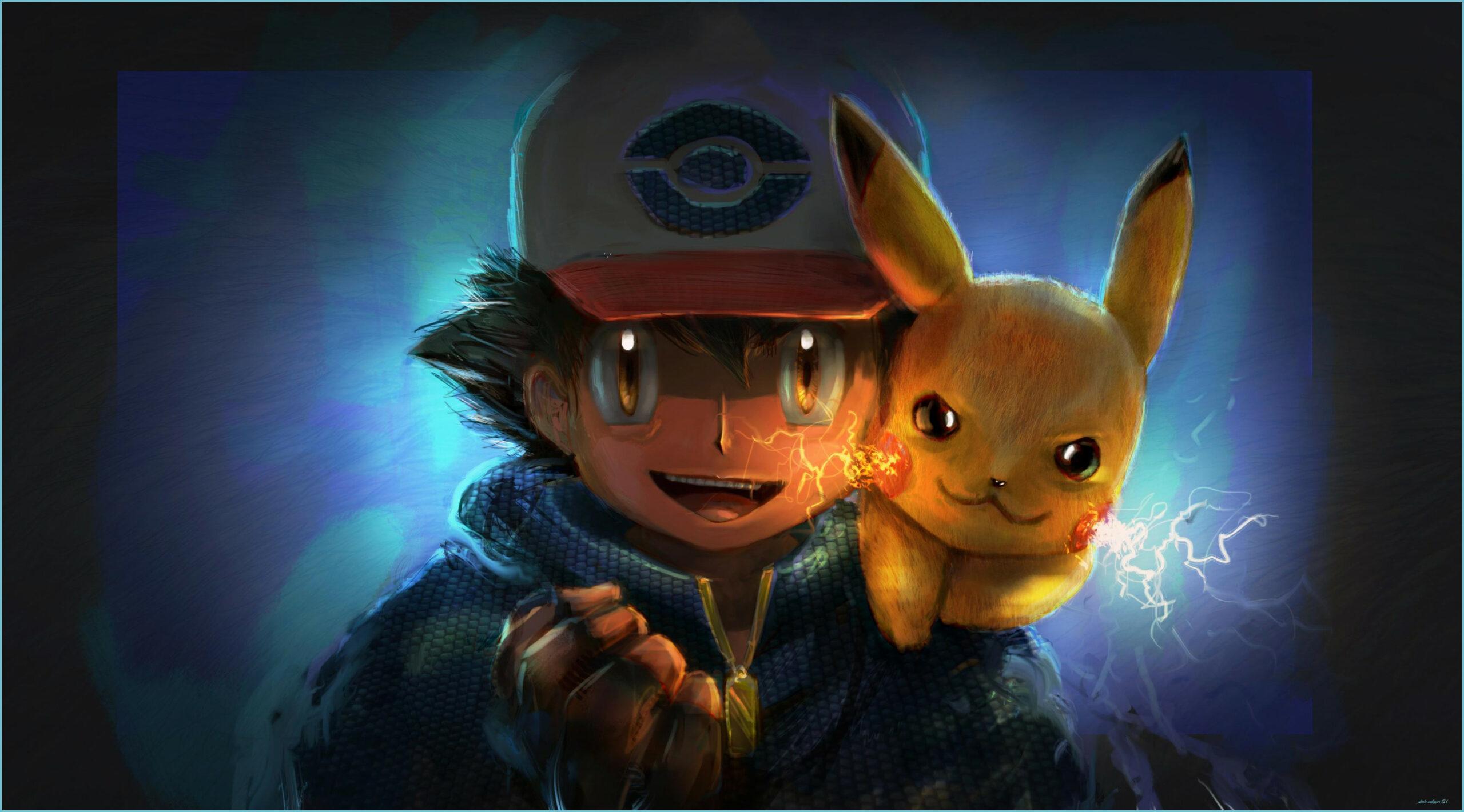 2560x1421 Ash And Pikachu Wallpaper Wallpaper 4k