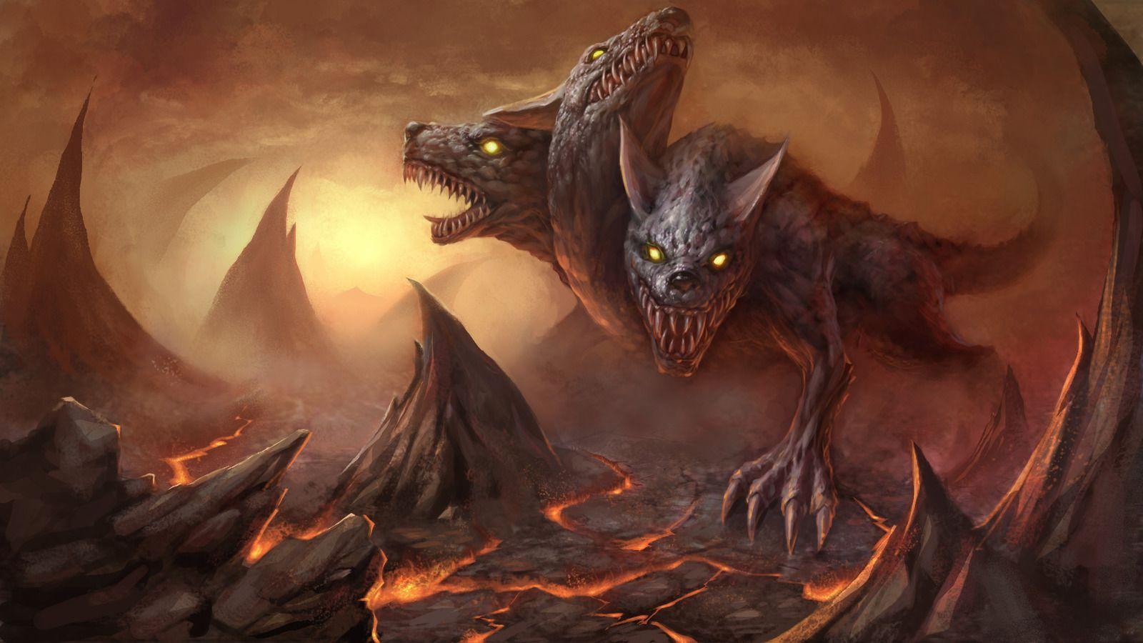 1600x900 Wallpaper Cerberus Greek Mythology
