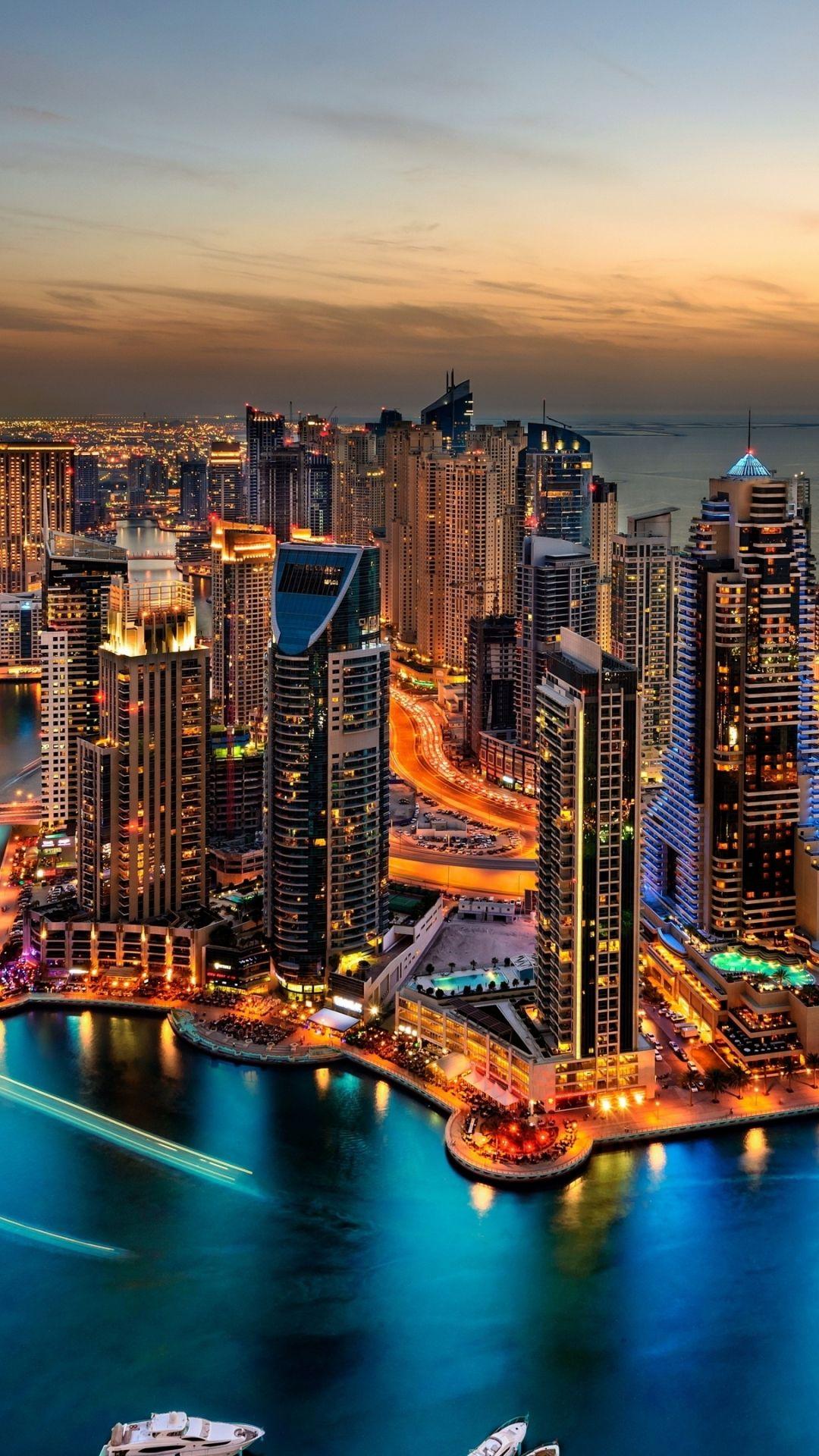 1080x1920 Downtown Dubai Cityscape Wallpaper