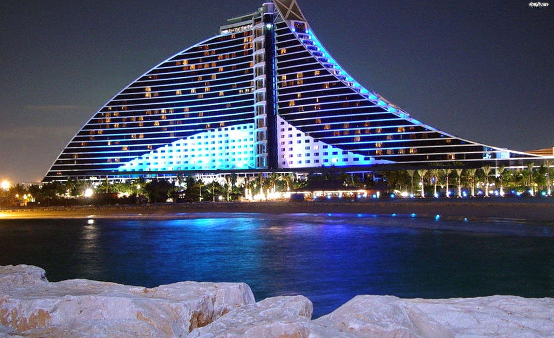 1873x1145 Dubai futuristic hotel Wallpaper HD Download