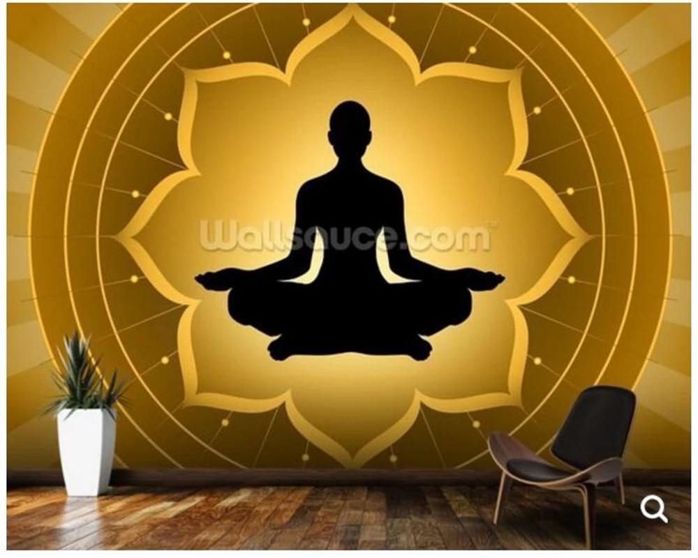 1000x800 Custom Buddha wallpaper, Yoga Meditation On Lotus fresco wall for the living room sofa corridor decorative papel de parede. buddha wallpaper. papel de paredepapel de