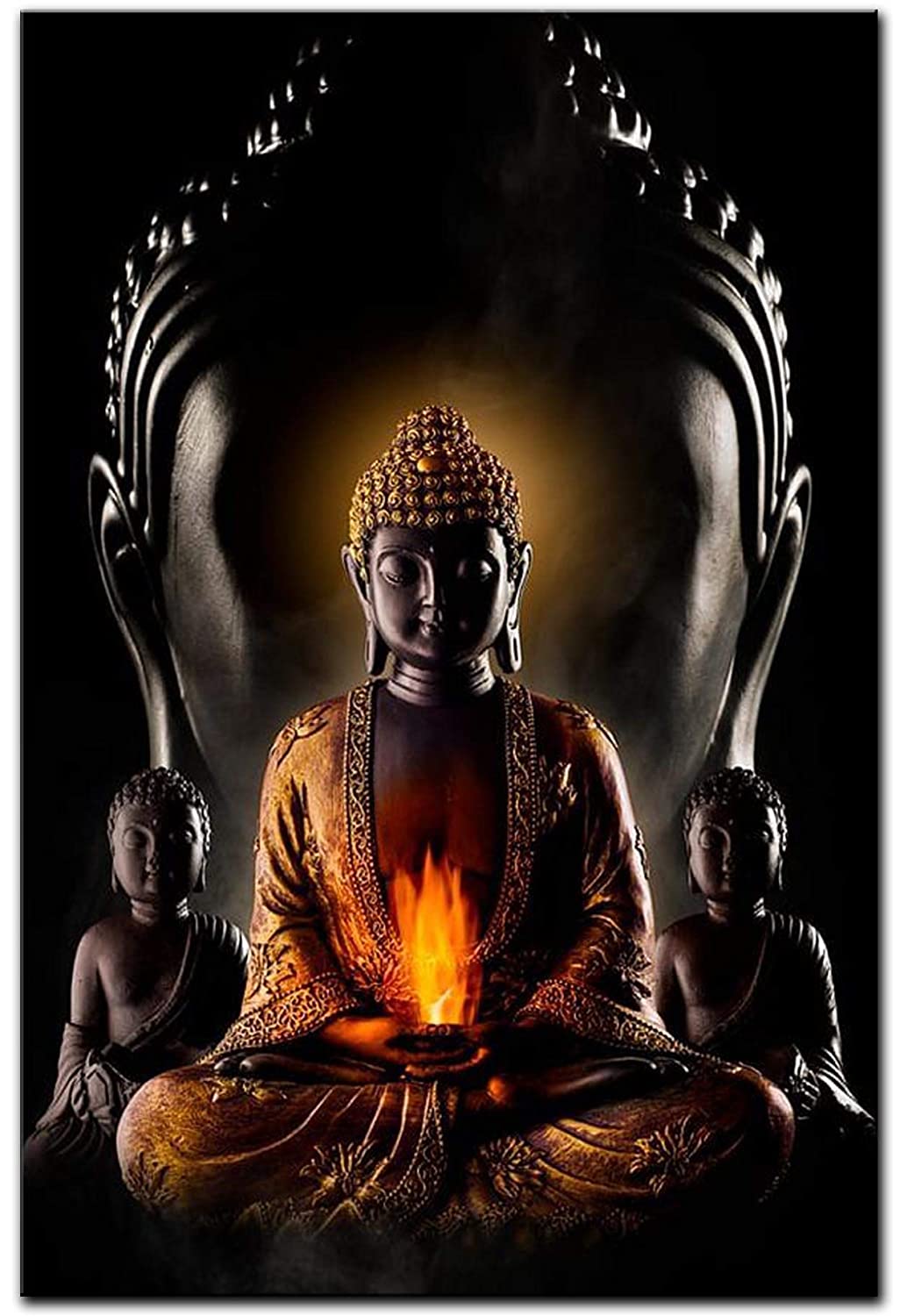 1026x1500 wallpics Buddha Wallpaper Glossy Photo Paper Poster for Living Room, Bedroom, Office, Kids Room, Hall (13X19) : Amazon.in: Home & Kitchen