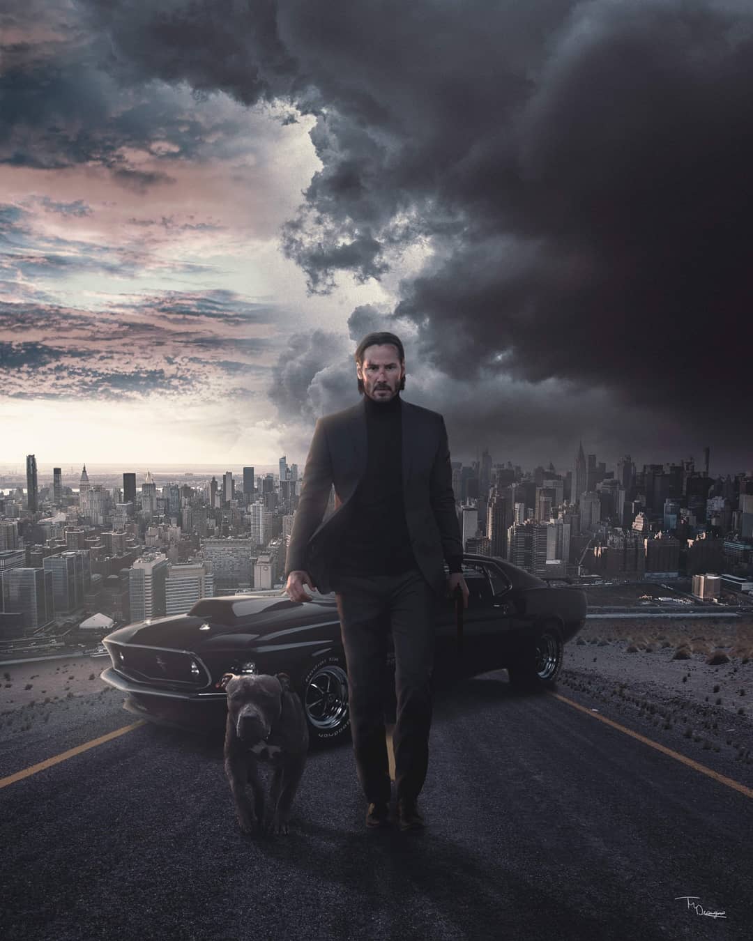 1080x1350 John Wick Dog Car