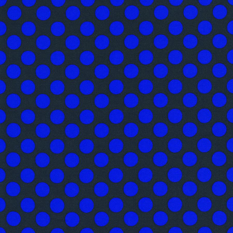 900x900 Blue Polka Dots On Black Textile Background Photograph by Keith Webber Jr