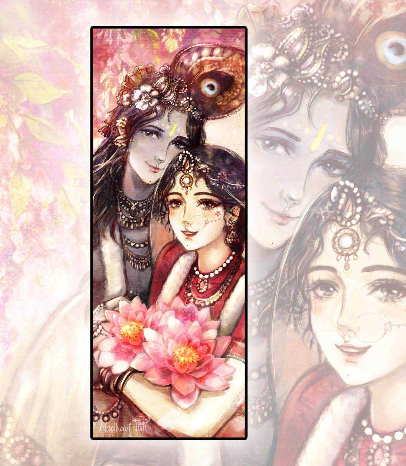 1400x1604 Bookmark Radha Krishna Art Print Lovely Bhakti Yoga. Etsy. Radha krishna art, Krishna art, Krishna radha painting
