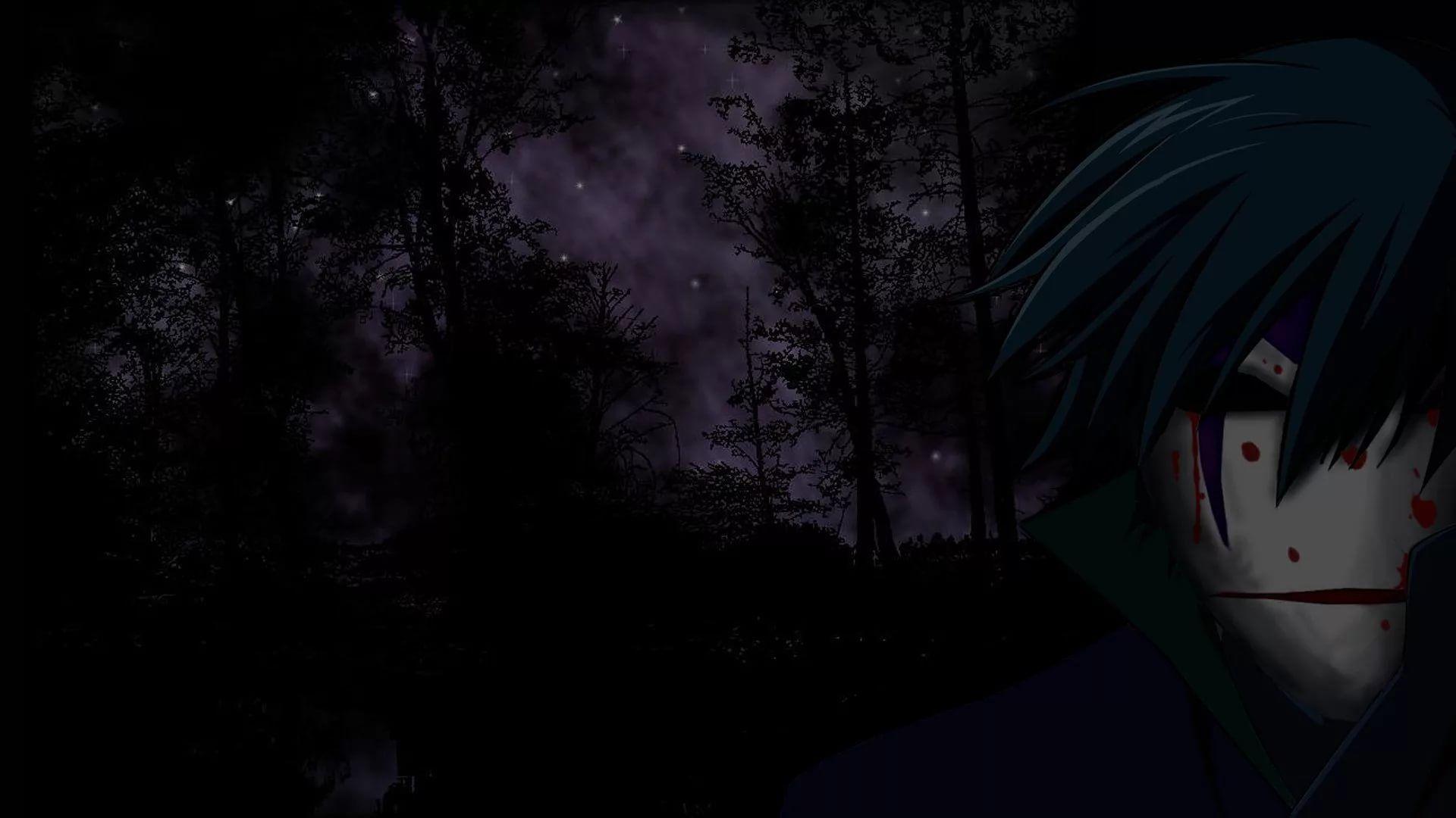 1920x1080 Dark Purple Anime Wallpaper