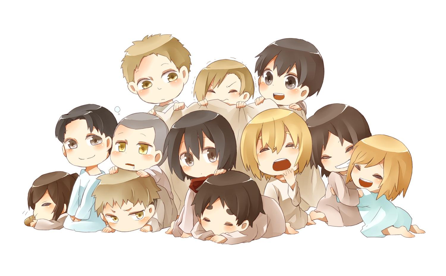 1500x929 Shingeki no kyojin armin arlert bertholt fubar chibi christa renz conny springer eren jaeger jean kirchstein marco bodt reiner braun sasha browse sleeping wallpaperx929