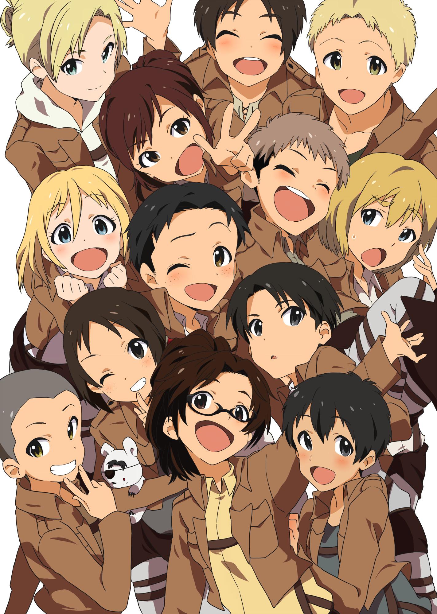 1423x2000 Attack on Titan Chibi
