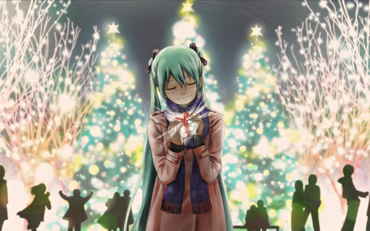 1280x800 New Year Anime Wallpaper