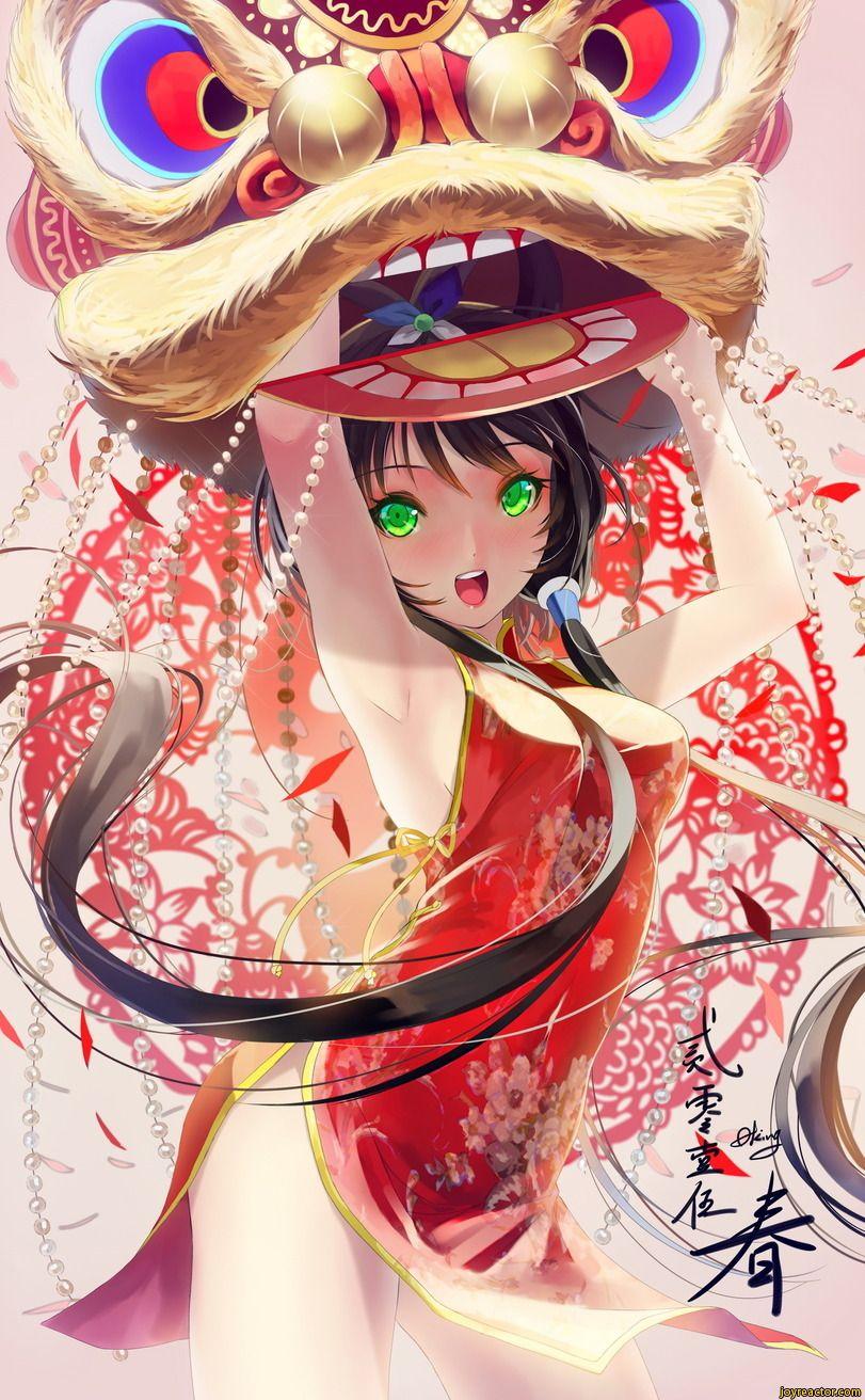 811x1312 image Of Chinese New Year Anime Girl