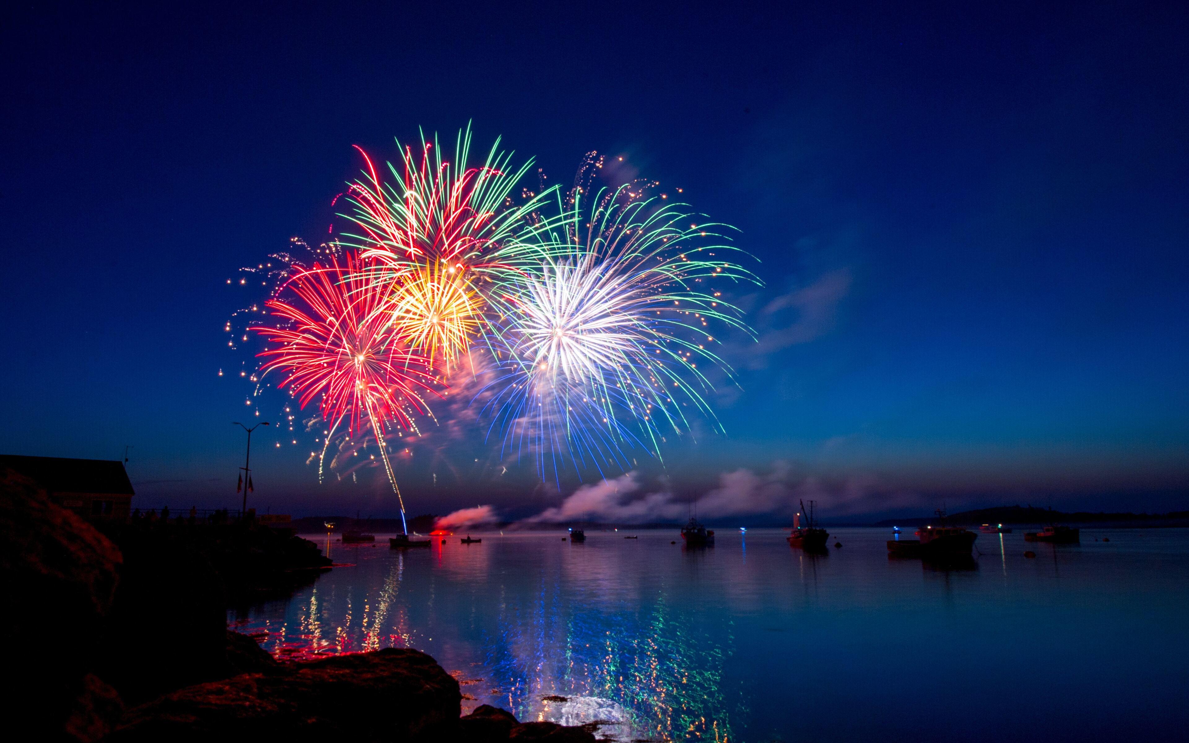 3840x2400 Colorful Fireworks Sky 4k 4k HD 4k Wallpaper, Image, Background, Photo and Picture