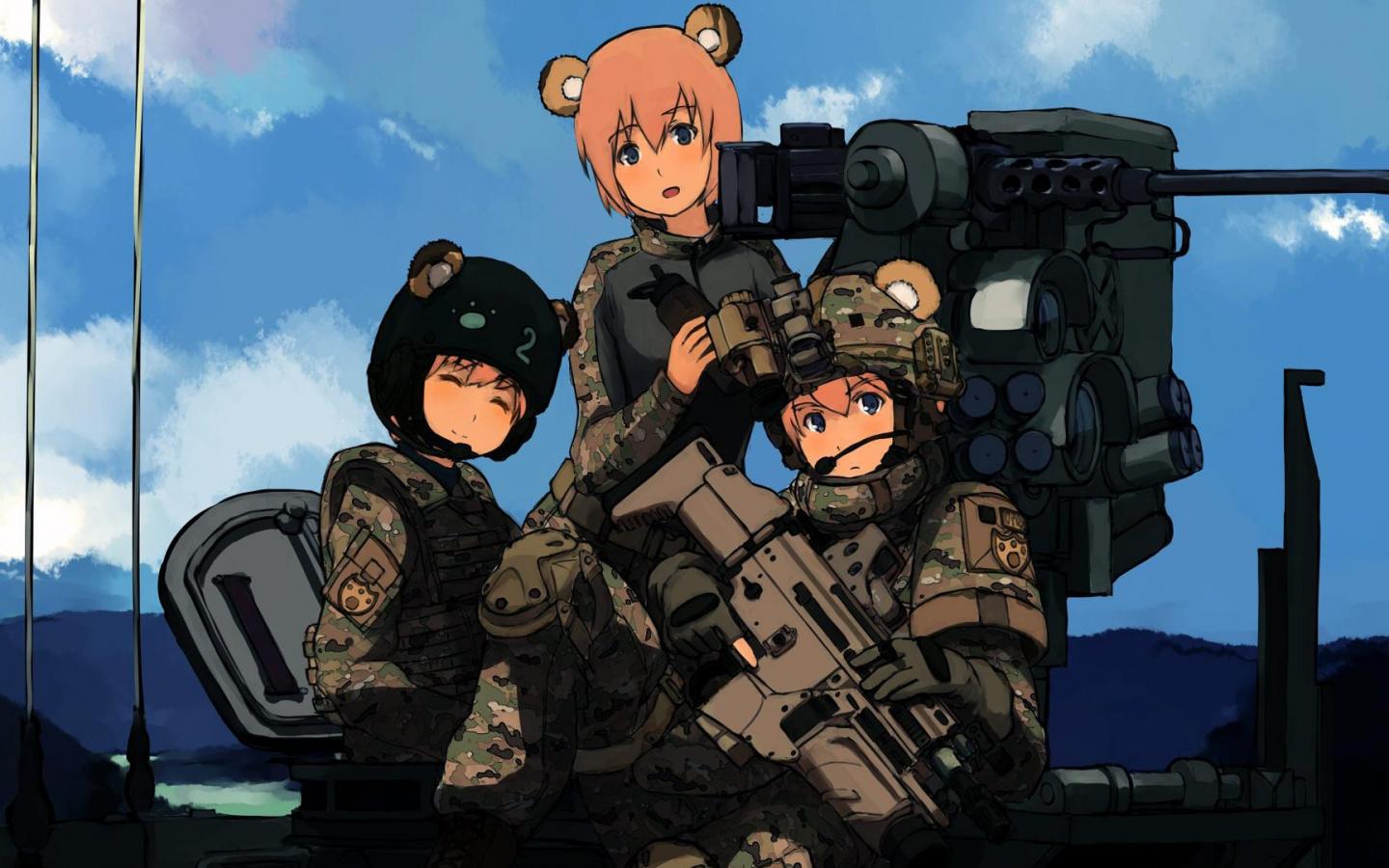 1440x900 Free download animal ears assault rifle anime girls SCAR H wallpaper background [1920x1080] for your Desktop, Mobile & Tablet. Explore Navy Women Wallpaper. Light Blue Wallpaper, Us Navy Wallpaper