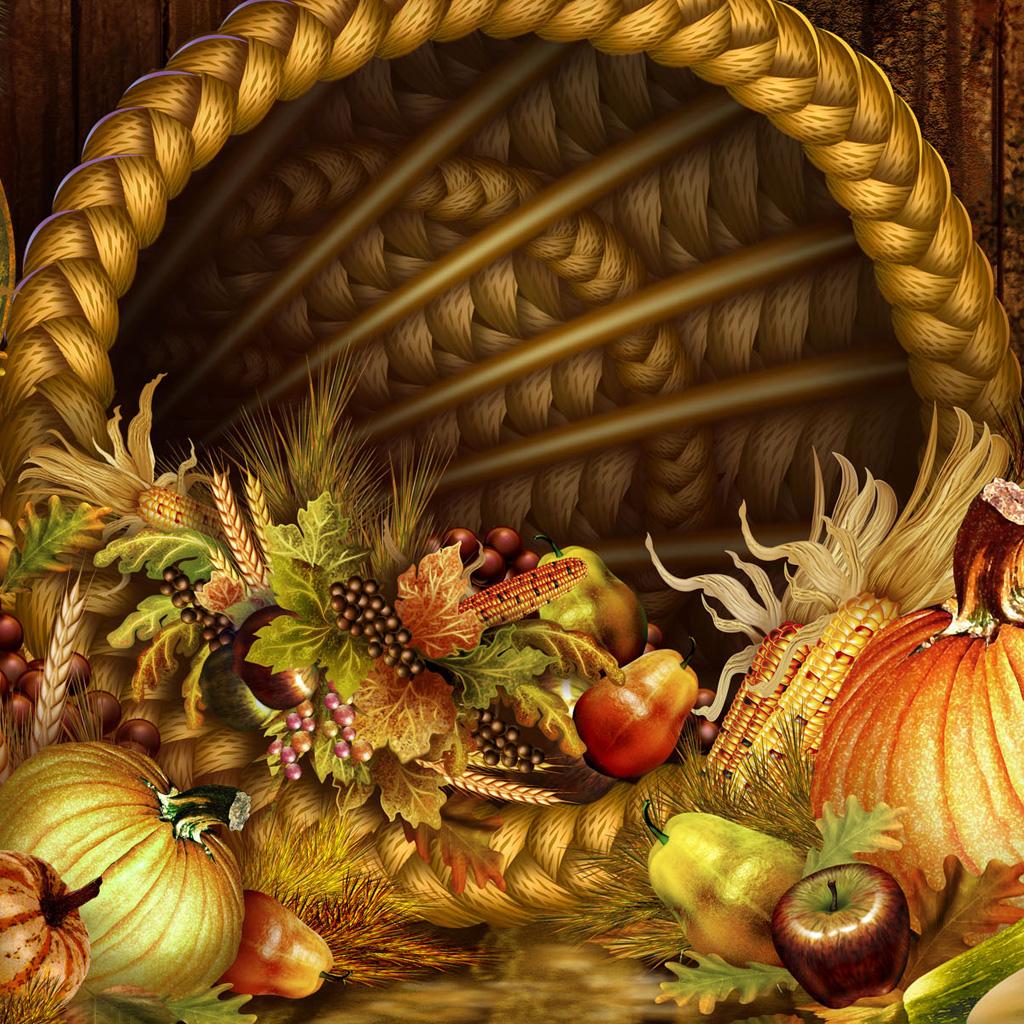 1024x1024 Free Thanksgiving Wallpaper for iPad: Bumper Harvest