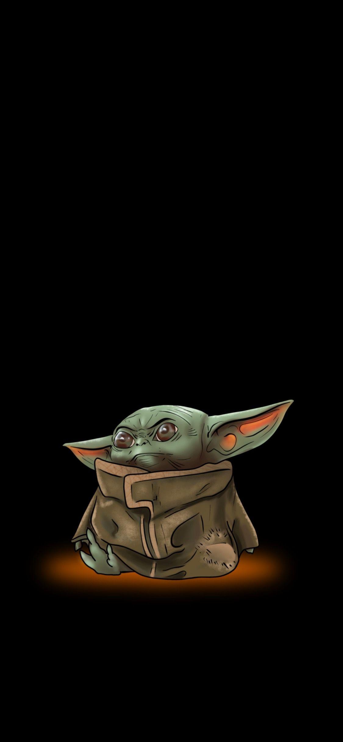 1125x2436 Baby Yoda Illustration. Yoda wallpaper, Yoda art, Star wars wallpaper