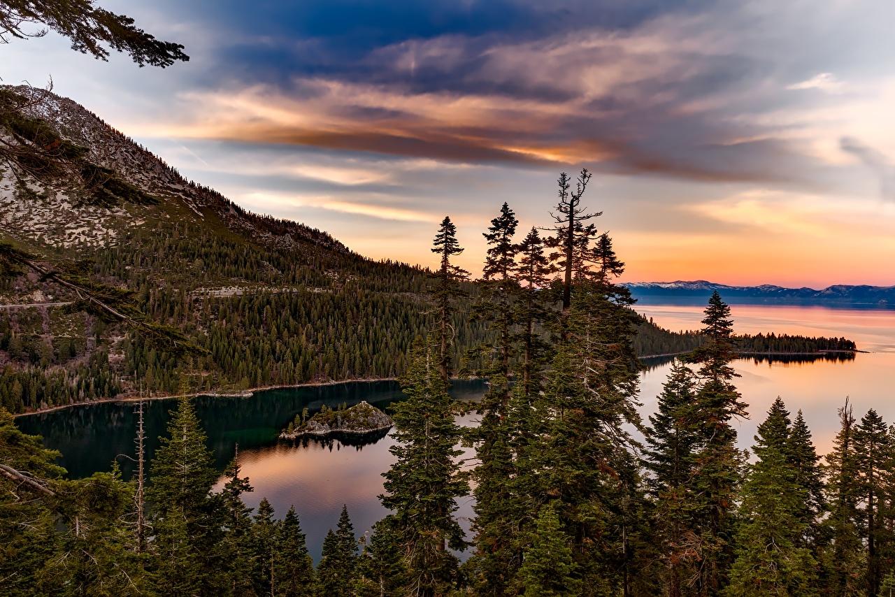 1280x854 Desktop Wallpaper California USA Lake Tahoe, Sierra Nevada Nature
