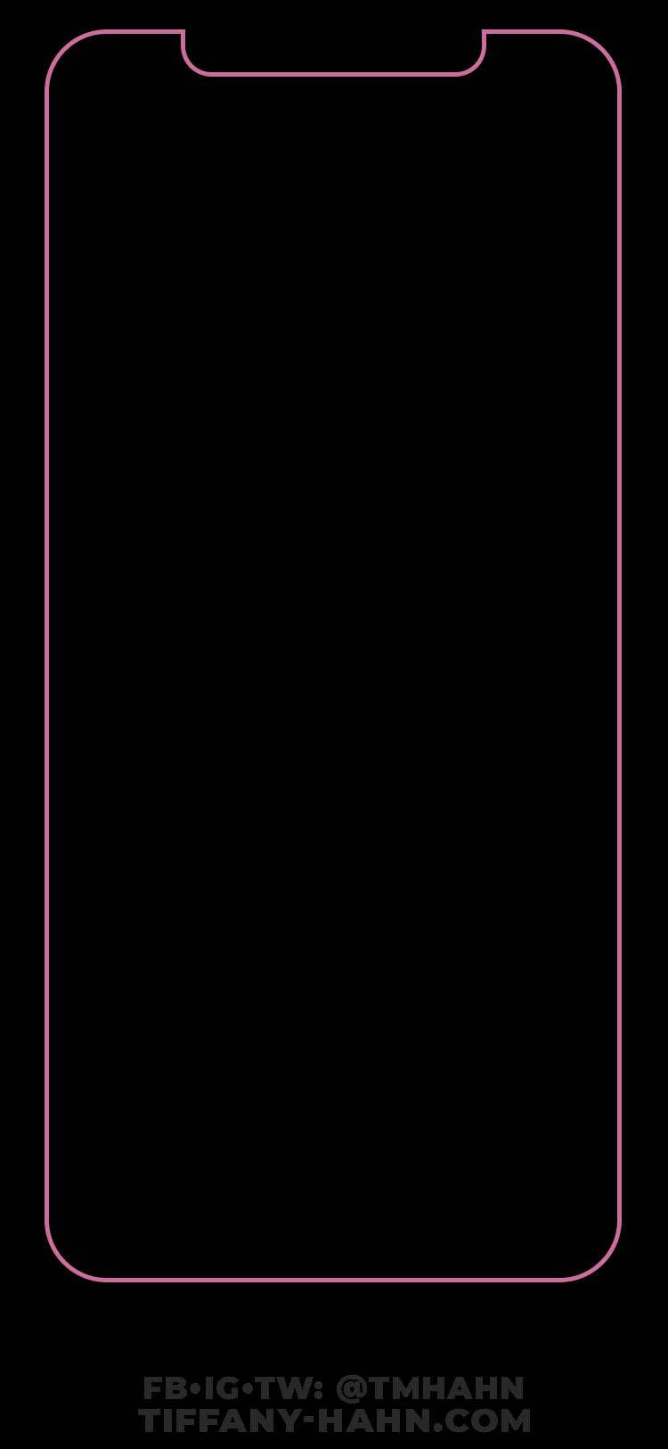750x1626 iPhone XS Max Wallpaper Black Outline Screen. Black wallpaper iphone, Pink wallpaper iphone, Black wallpaper